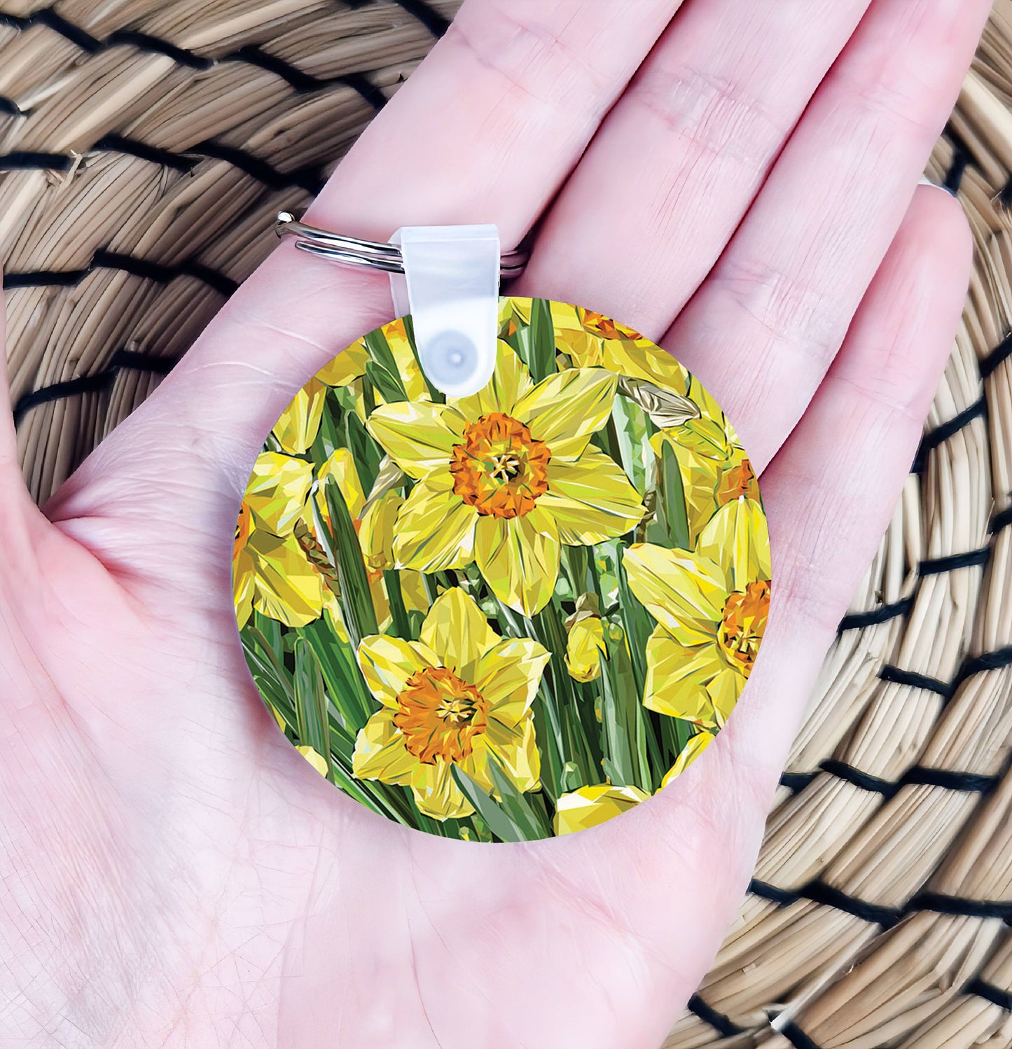 Daffodil flower illustration | Keyring | Accessories