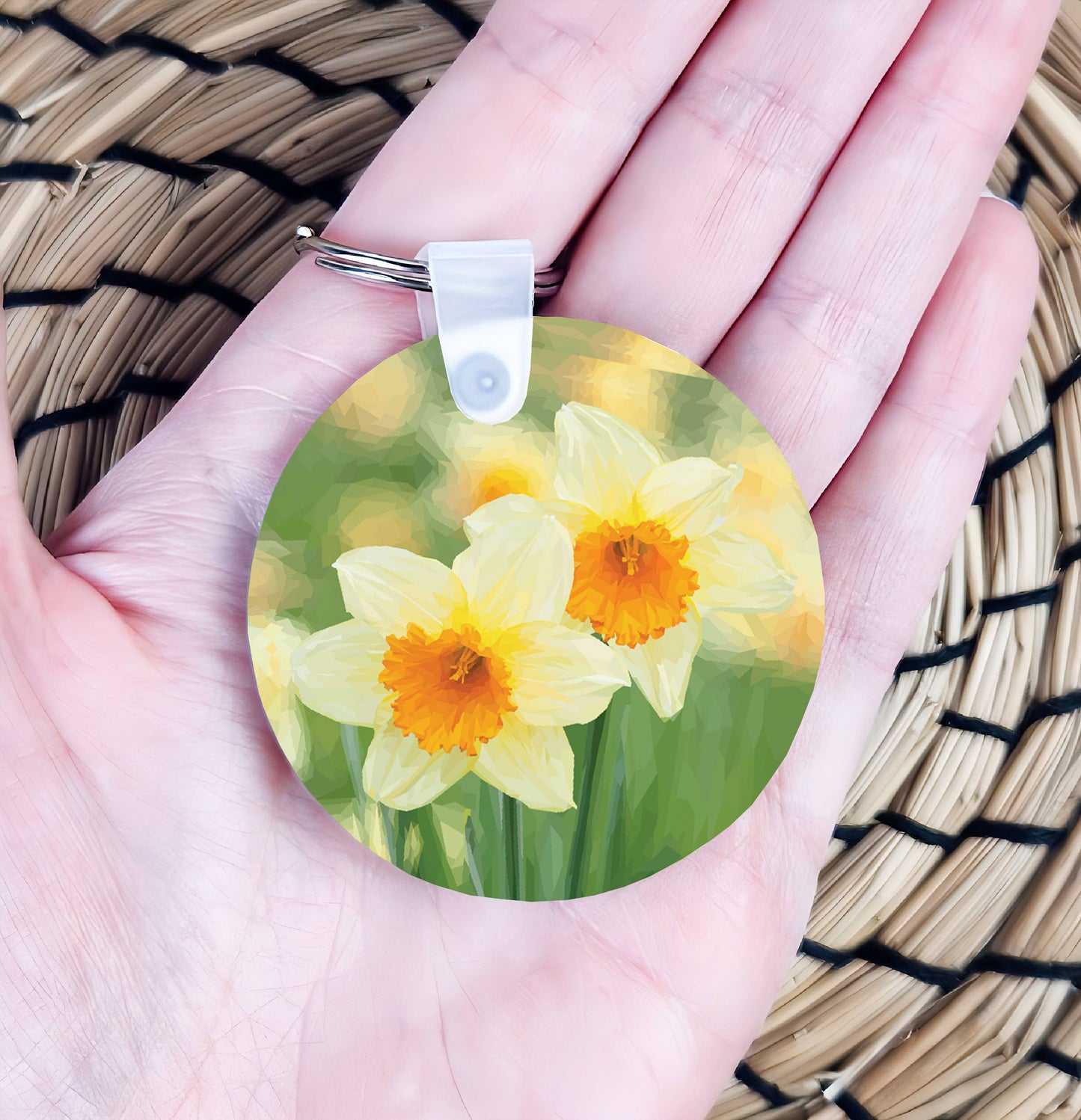 Daffodil flower illustration | Keyring | Accessories