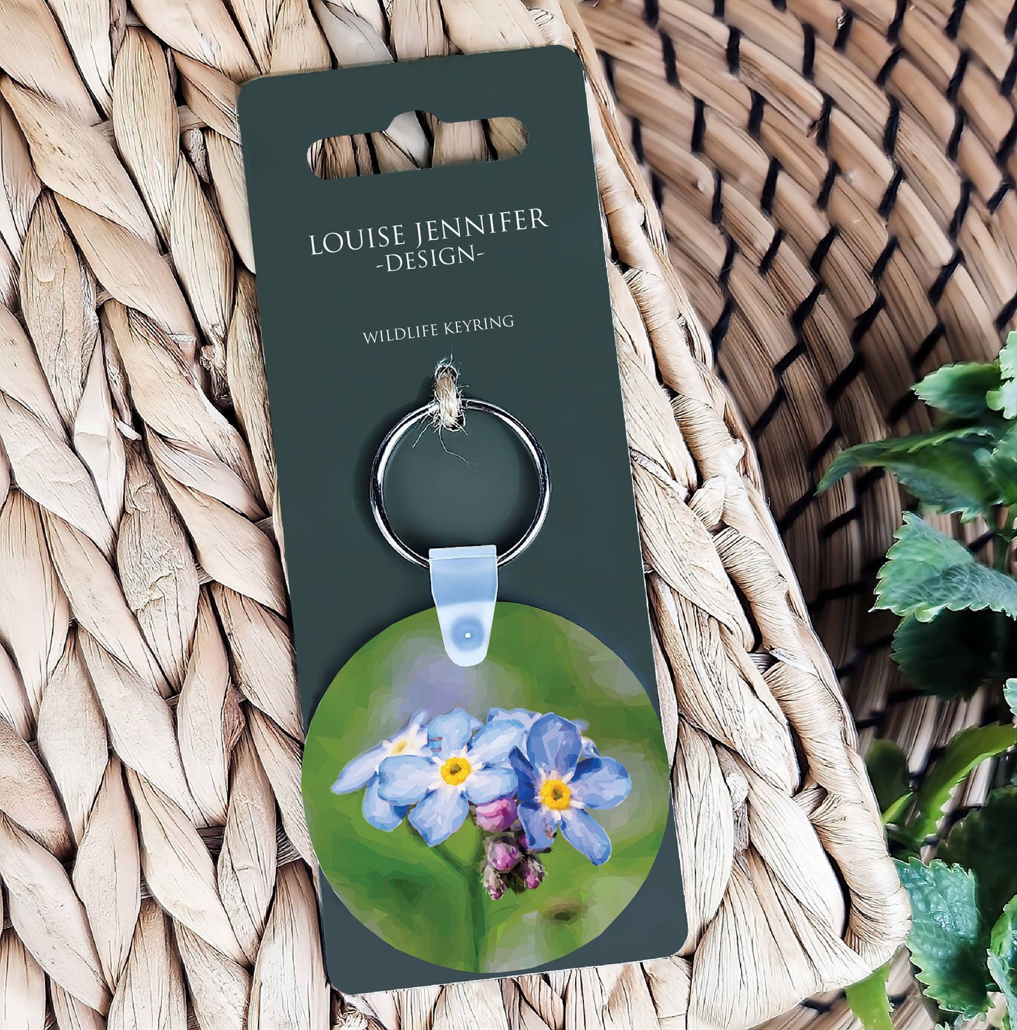 Forget-me-not flower illustration | Keyring | Accessories