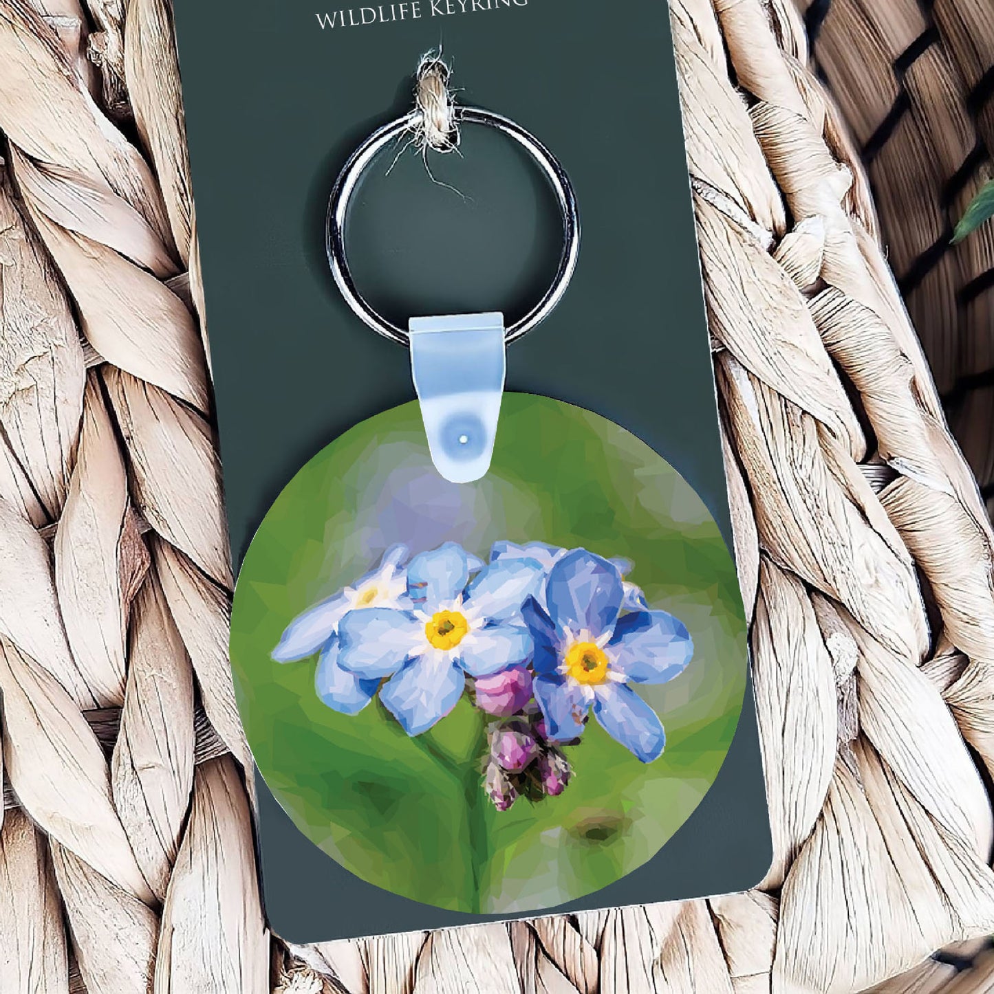 Forget-me-not flower illustration | Keyring | Accessories