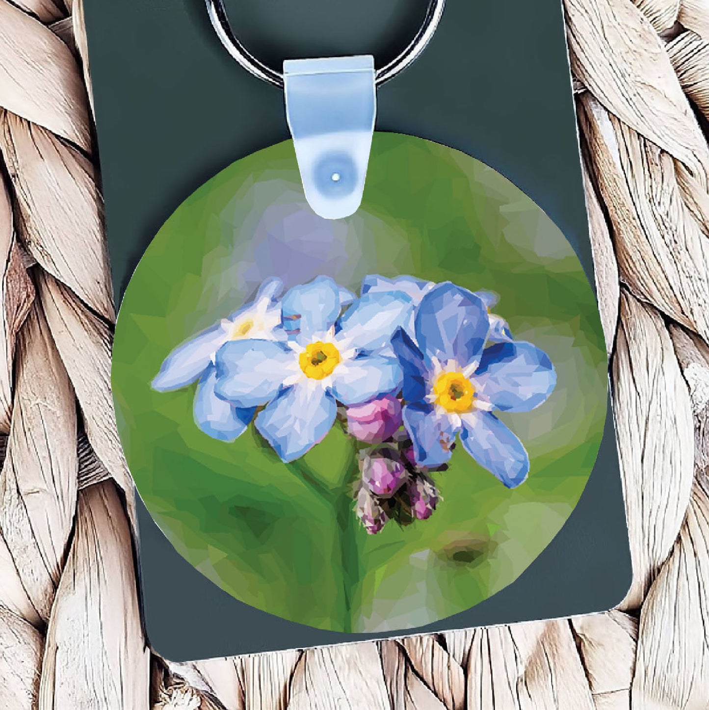 Forget-me-not flower illustration | Keyring | Accessories