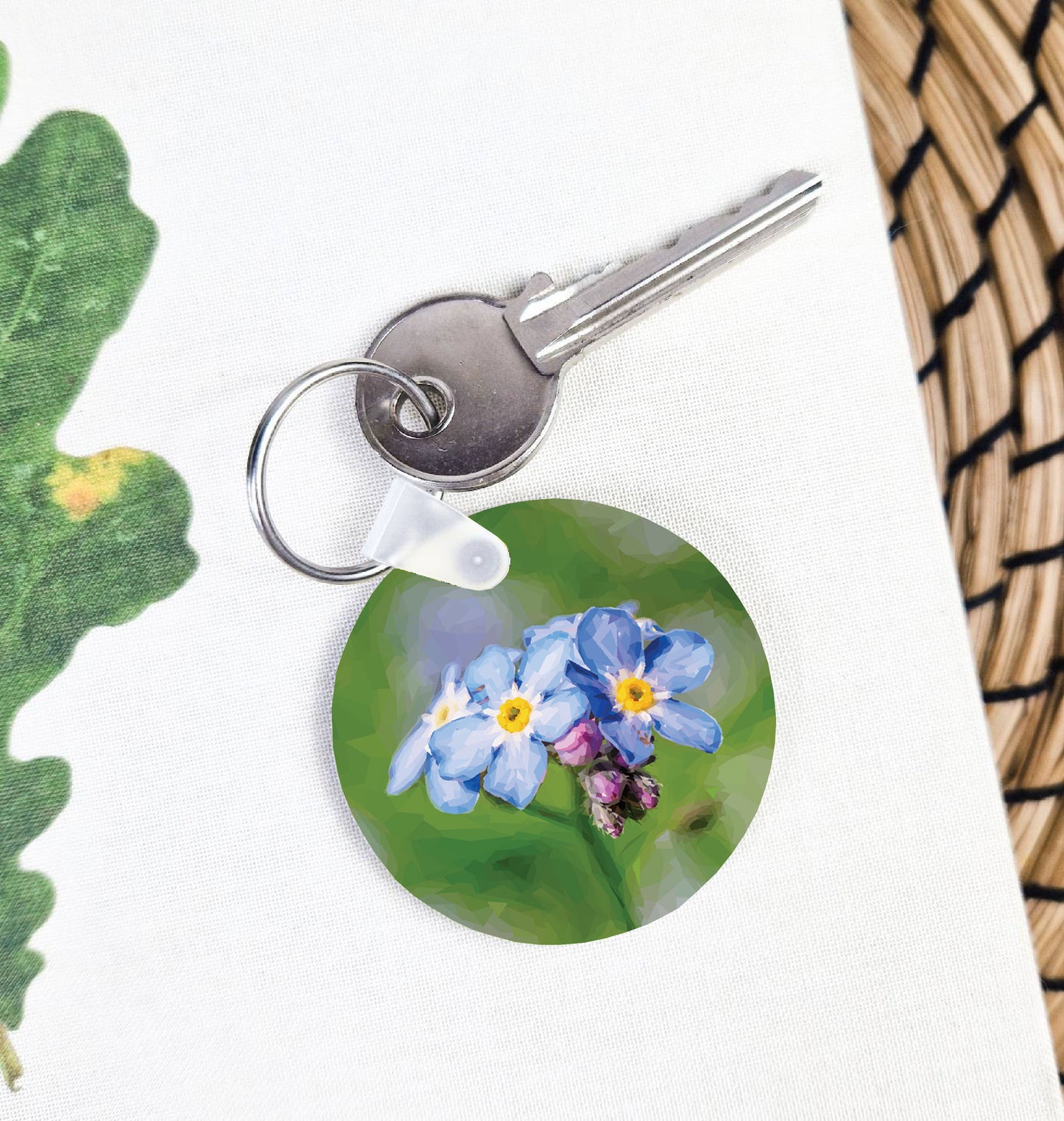 Forget-me-not flower illustration | Keyring | Accessories