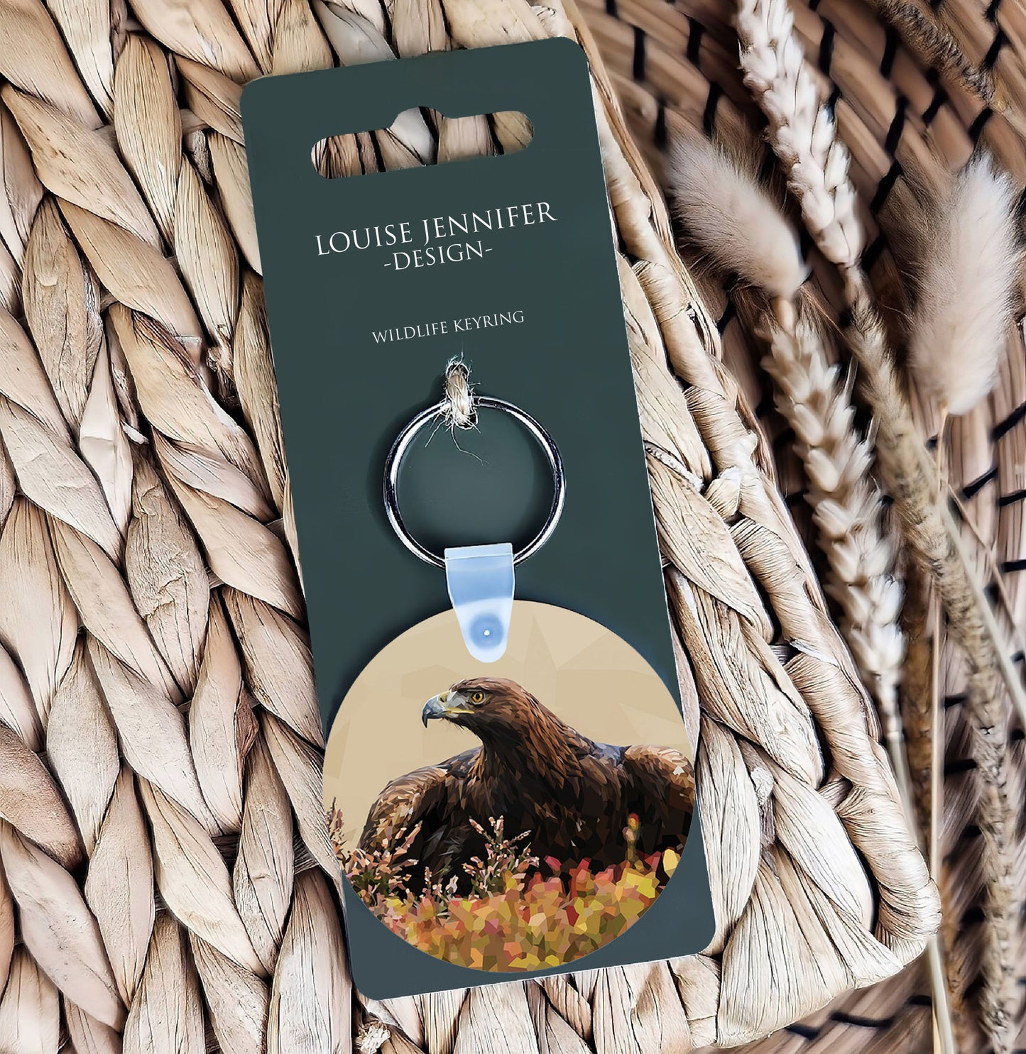 Golden eagle illustration | Keyring | Accessories