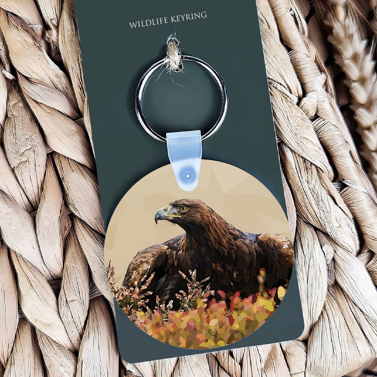 Golden eagle illustration | Keyring | Accessories