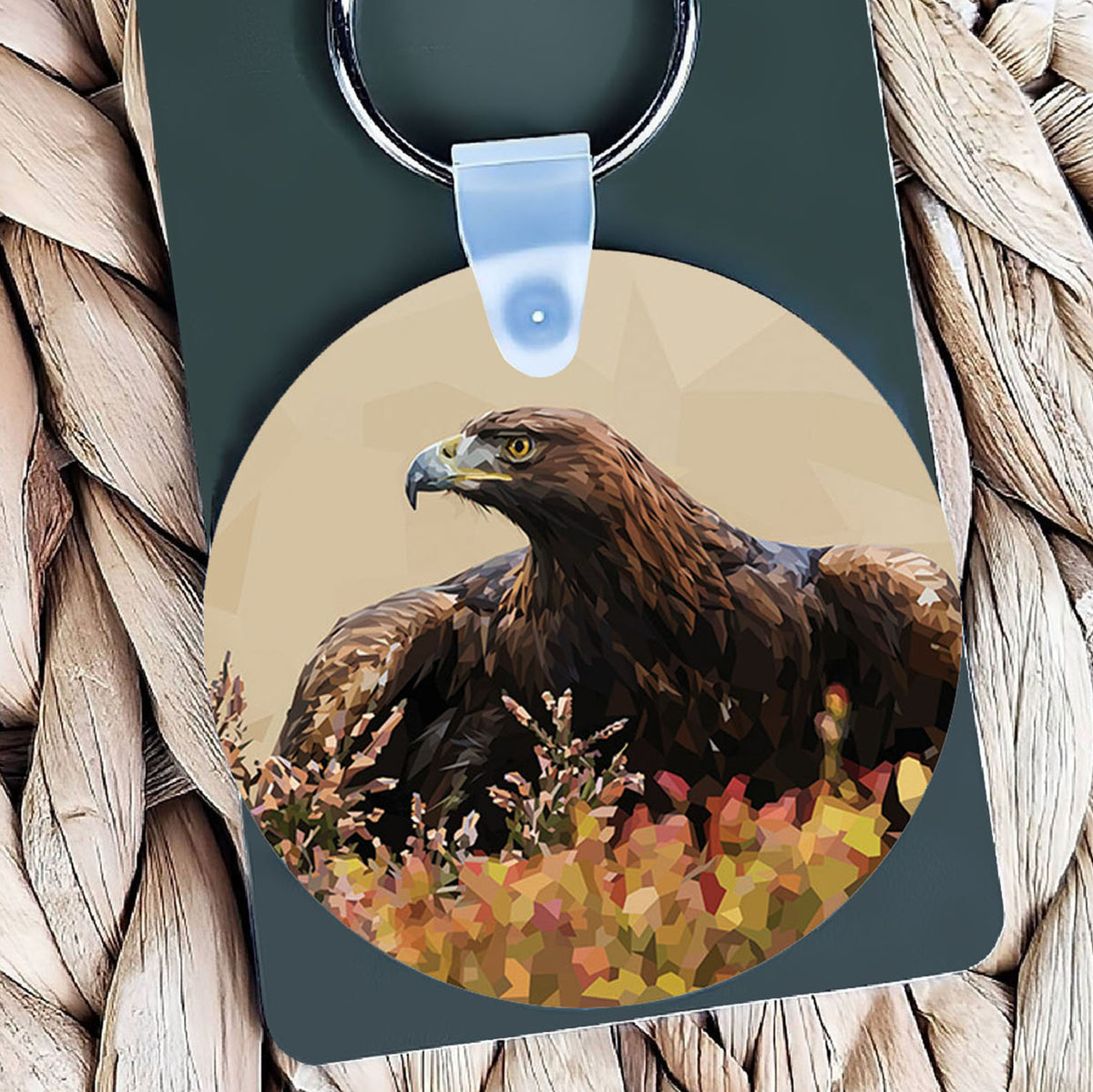 Golden eagle illustration | Keyring | Accessories
