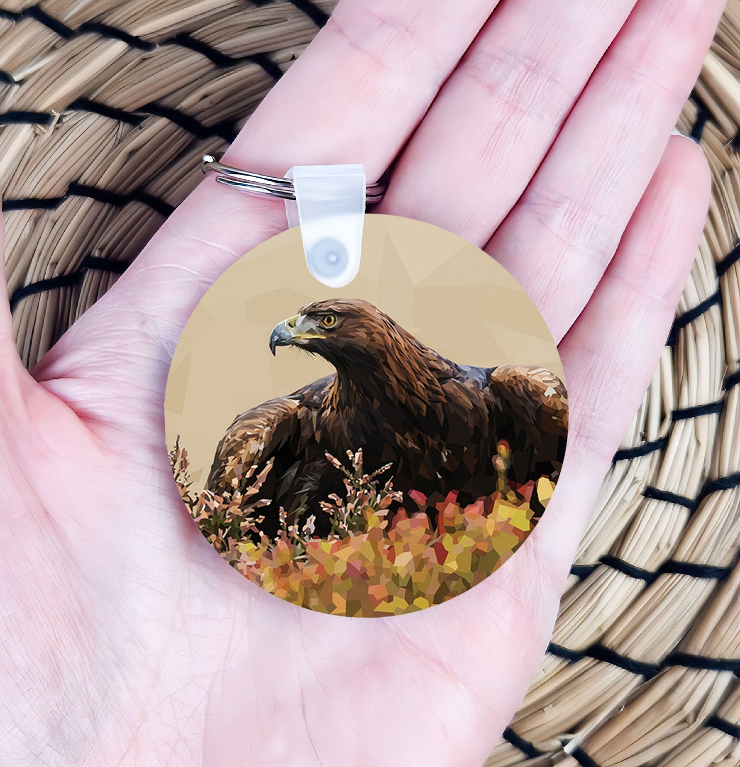 Golden eagle illustration | Keyring | Accessories