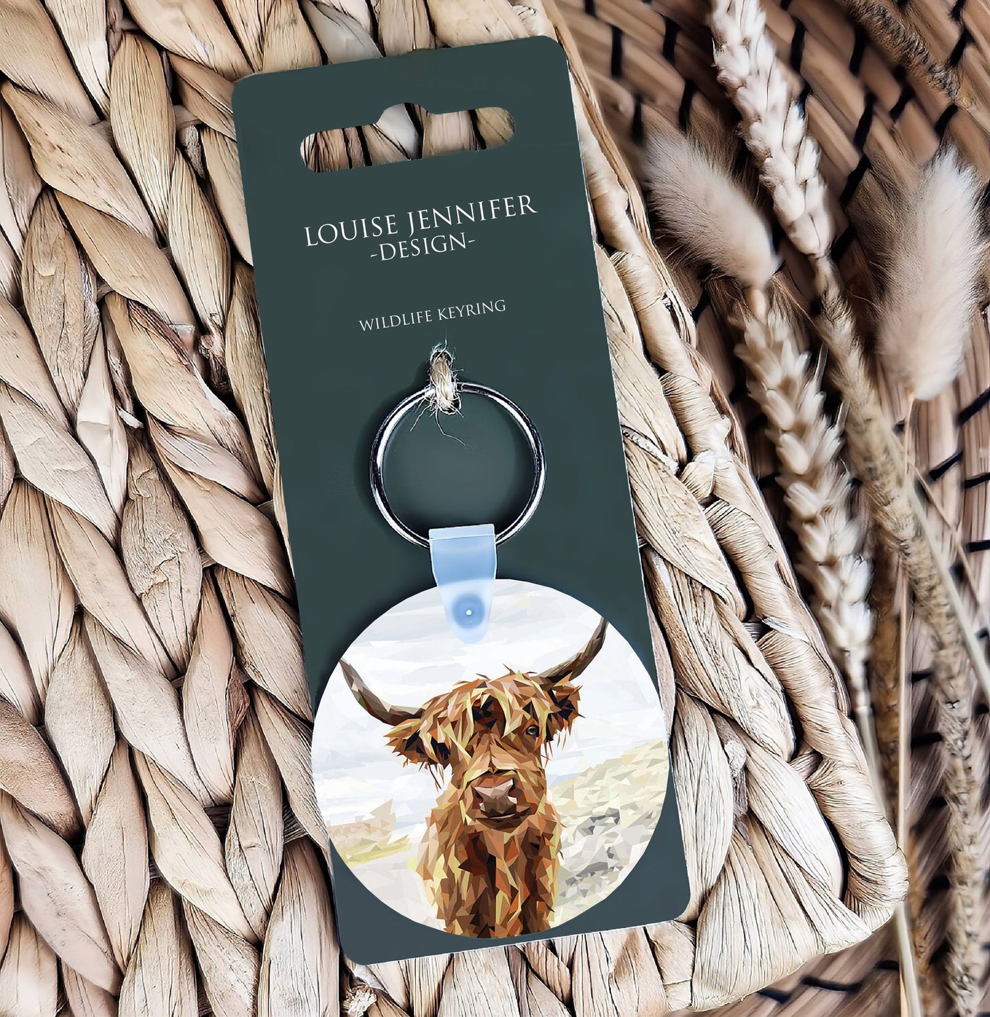Highland cow illustration | Keyring | Accessories