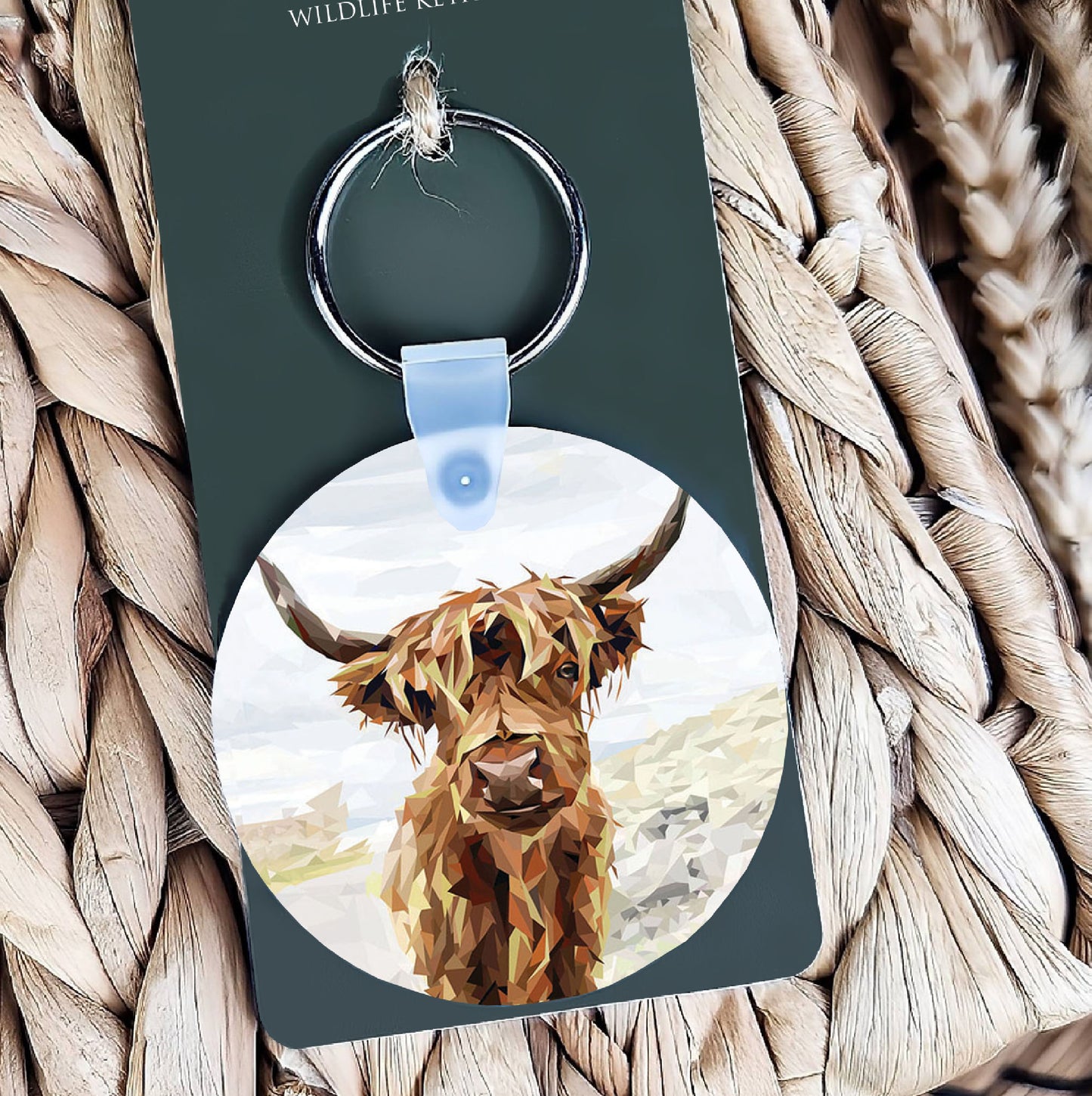 Highland cow illustration | Keyring | Accessories