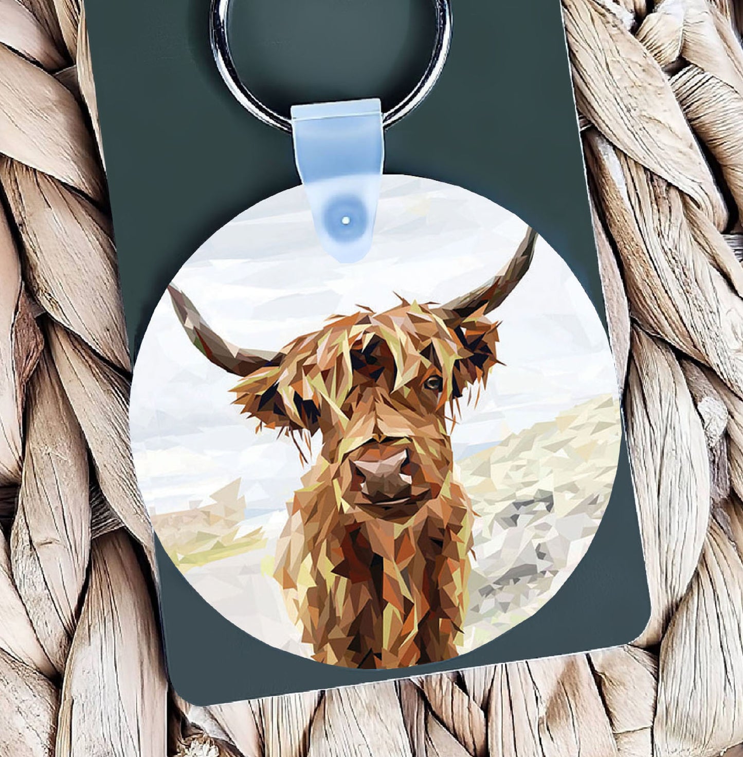Highland cow illustration | Keyring | Accessories