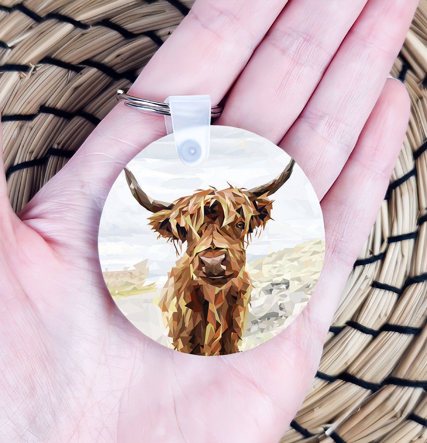 Highland cow illustration | Keyring | Accessories