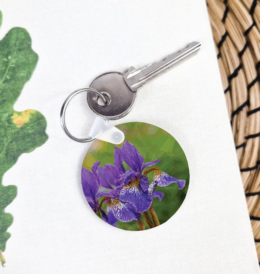 Iris flowers illustration | Keyring | Accessories