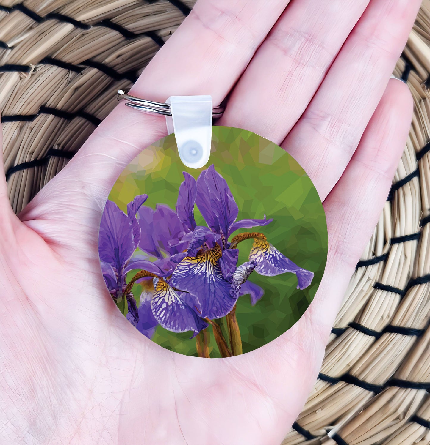 Iris flowers illustration | Keyring | Accessories