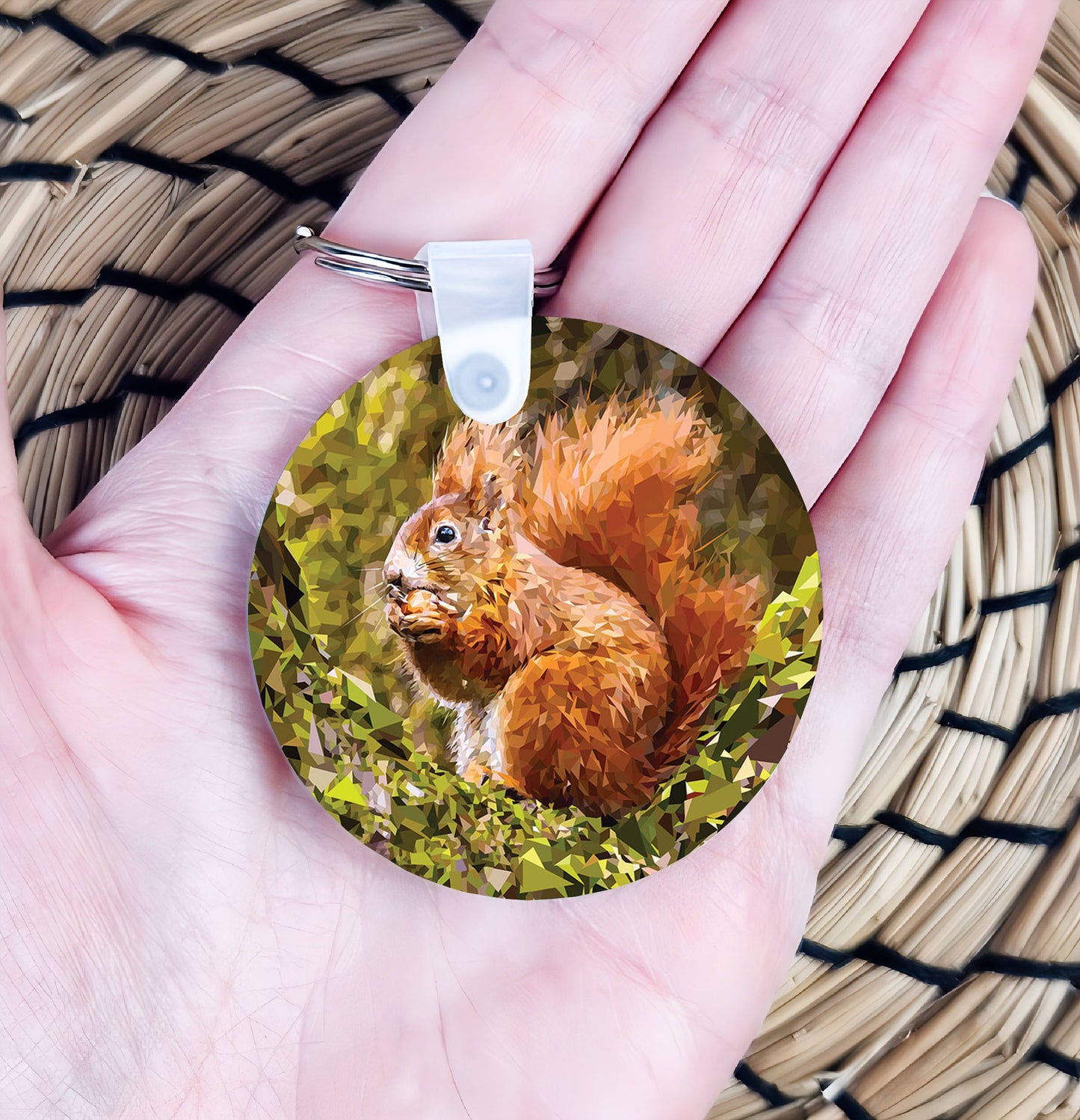Red squirrel illustration | Keyring | Accessories