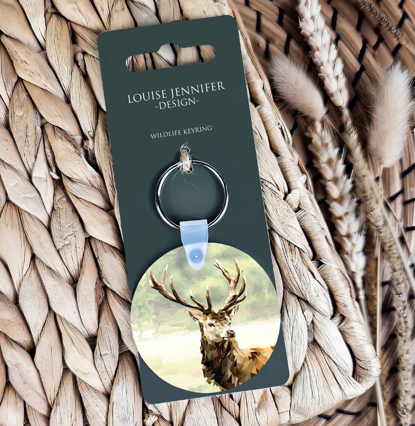 Red stag illustration| Keyring | Accessories