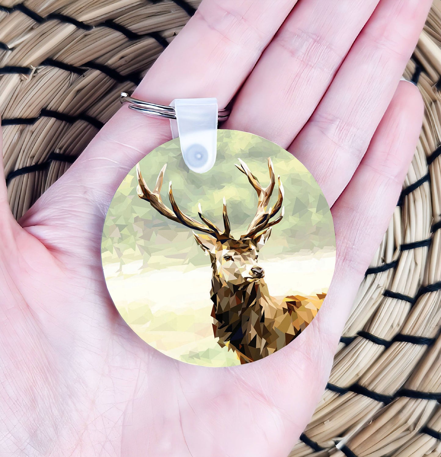 Red stag illustration| Keyring | Accessories
