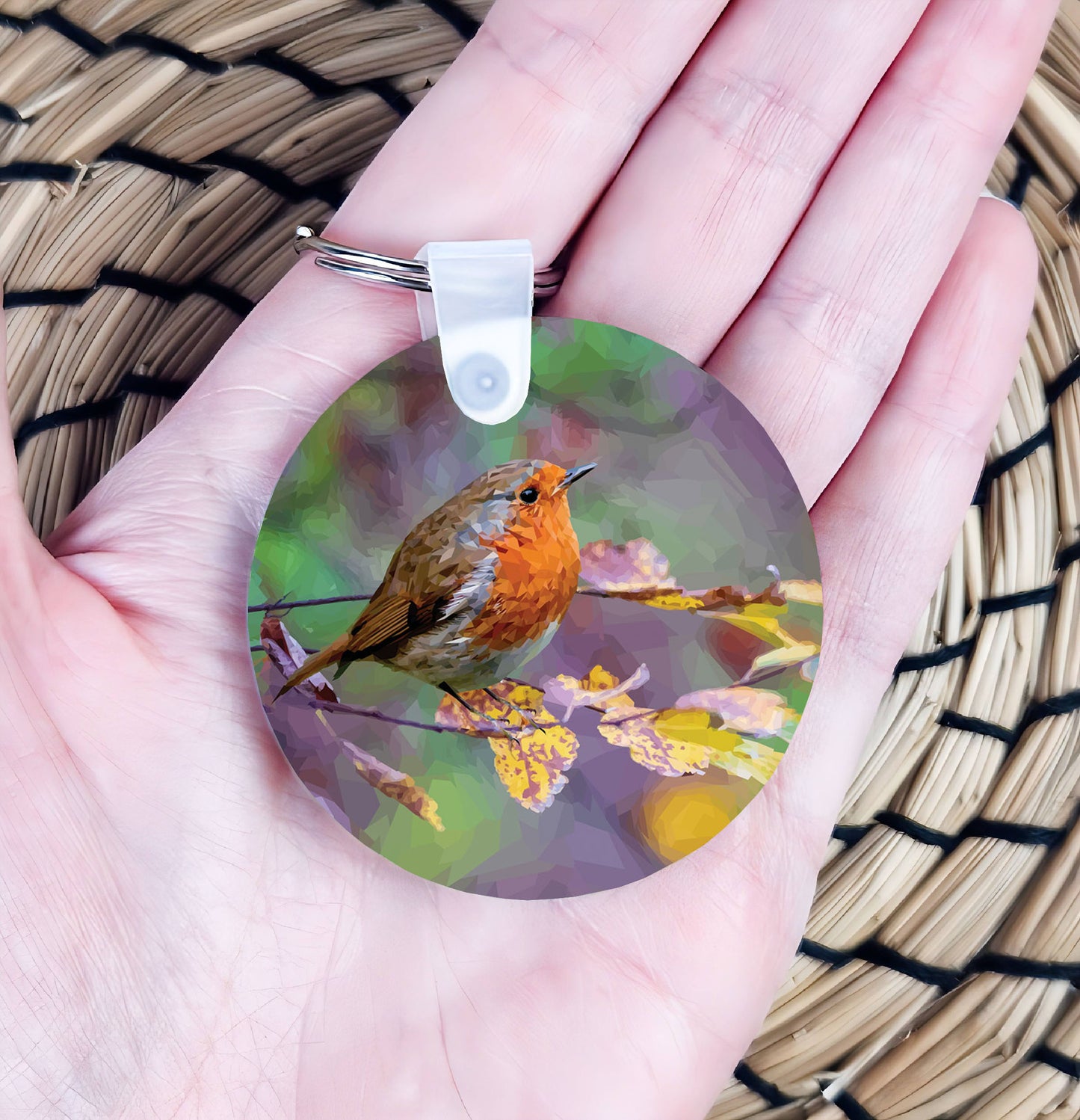 Robin redbreast illustration | Keyring | Accessories
