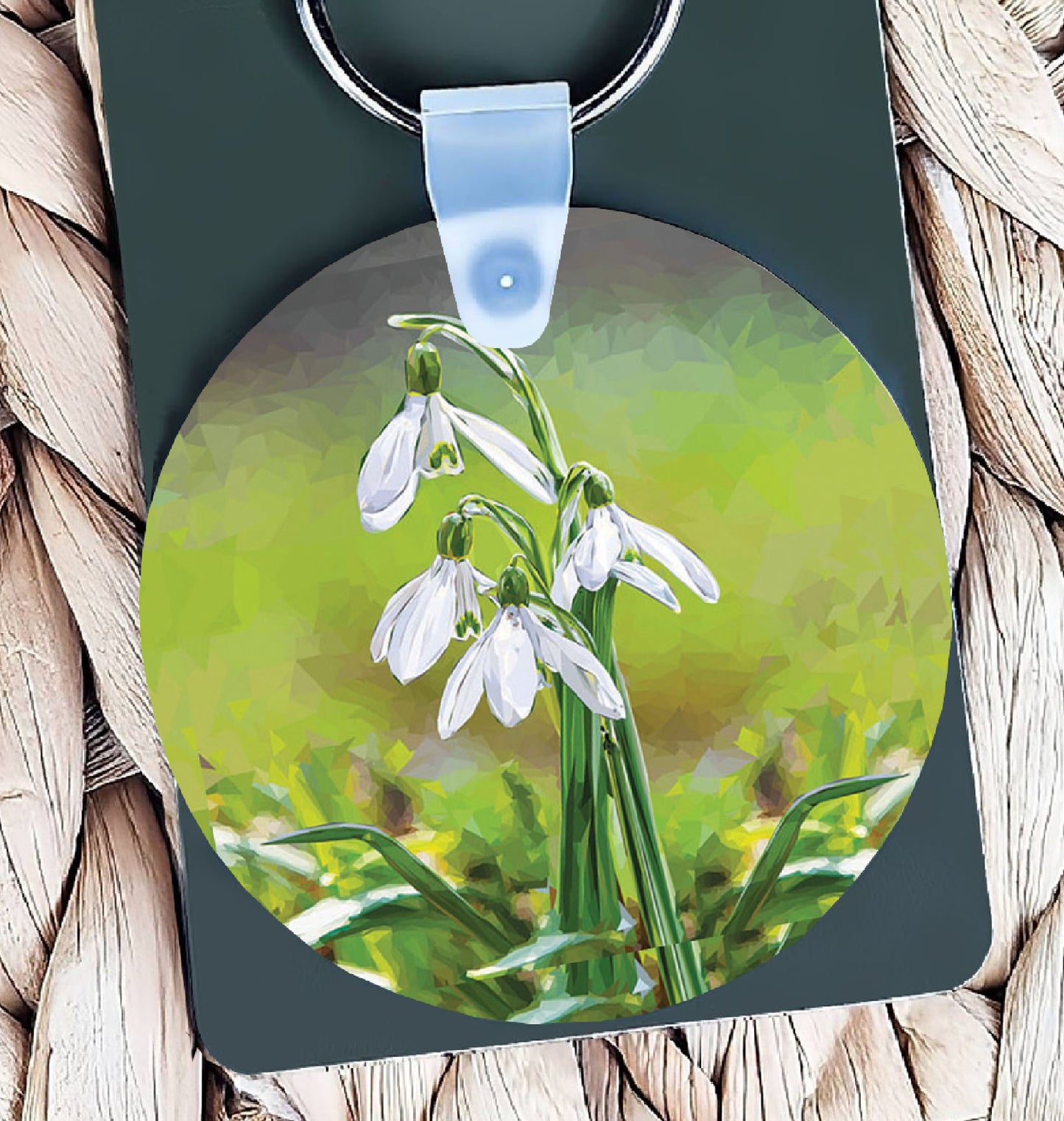 Snowdrop flower illustration | Keyring | Accessories