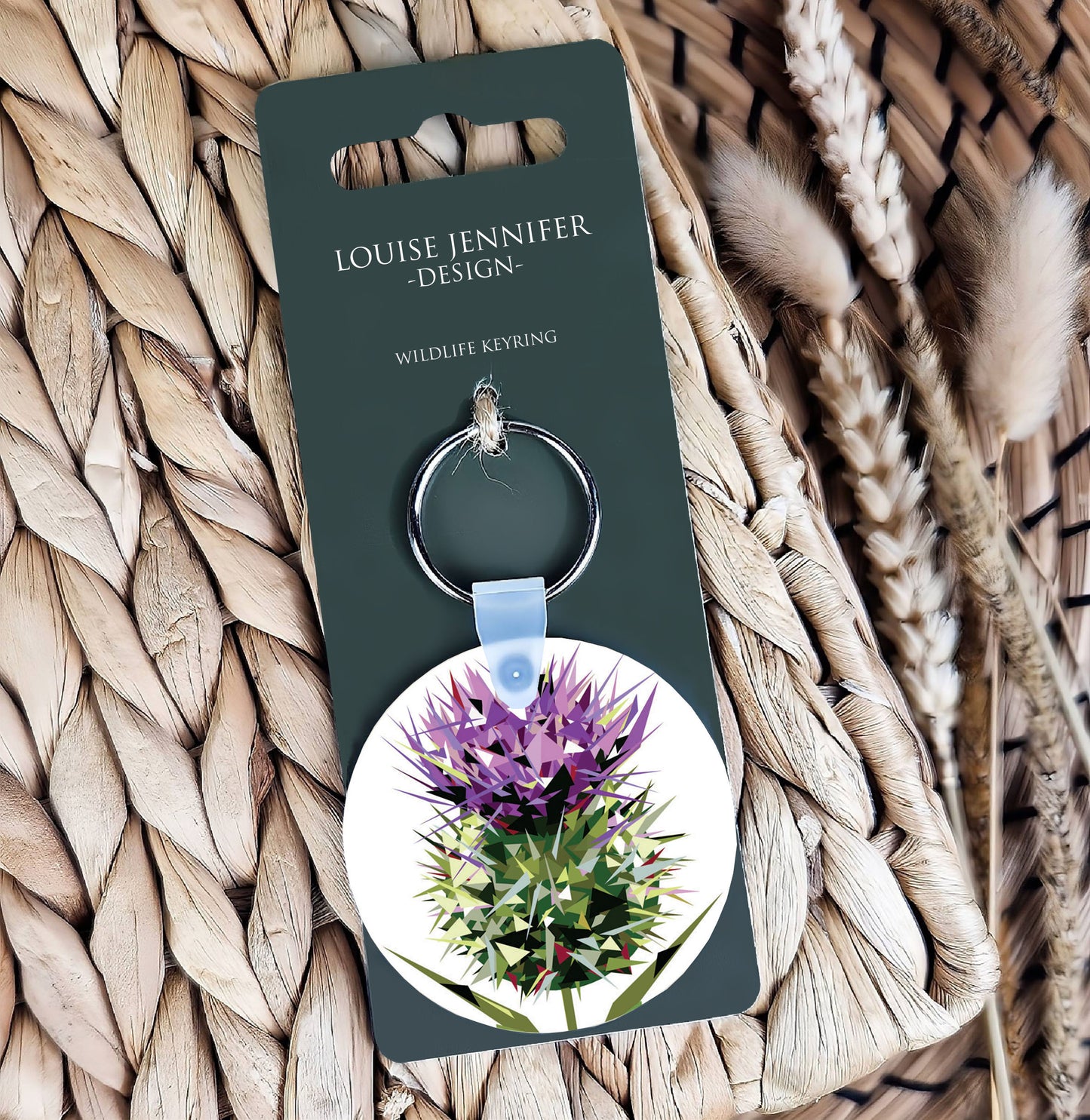 Spear thistle illustration | Keyring | Accessories