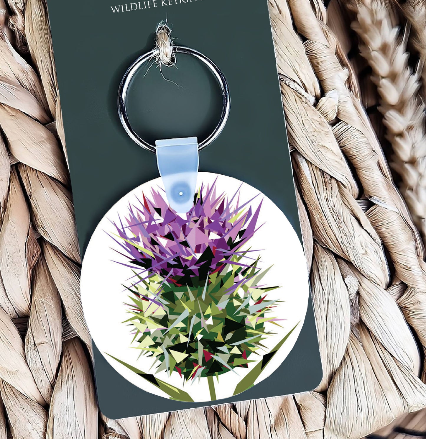 Spear thistle illustration | Keyring | Accessories