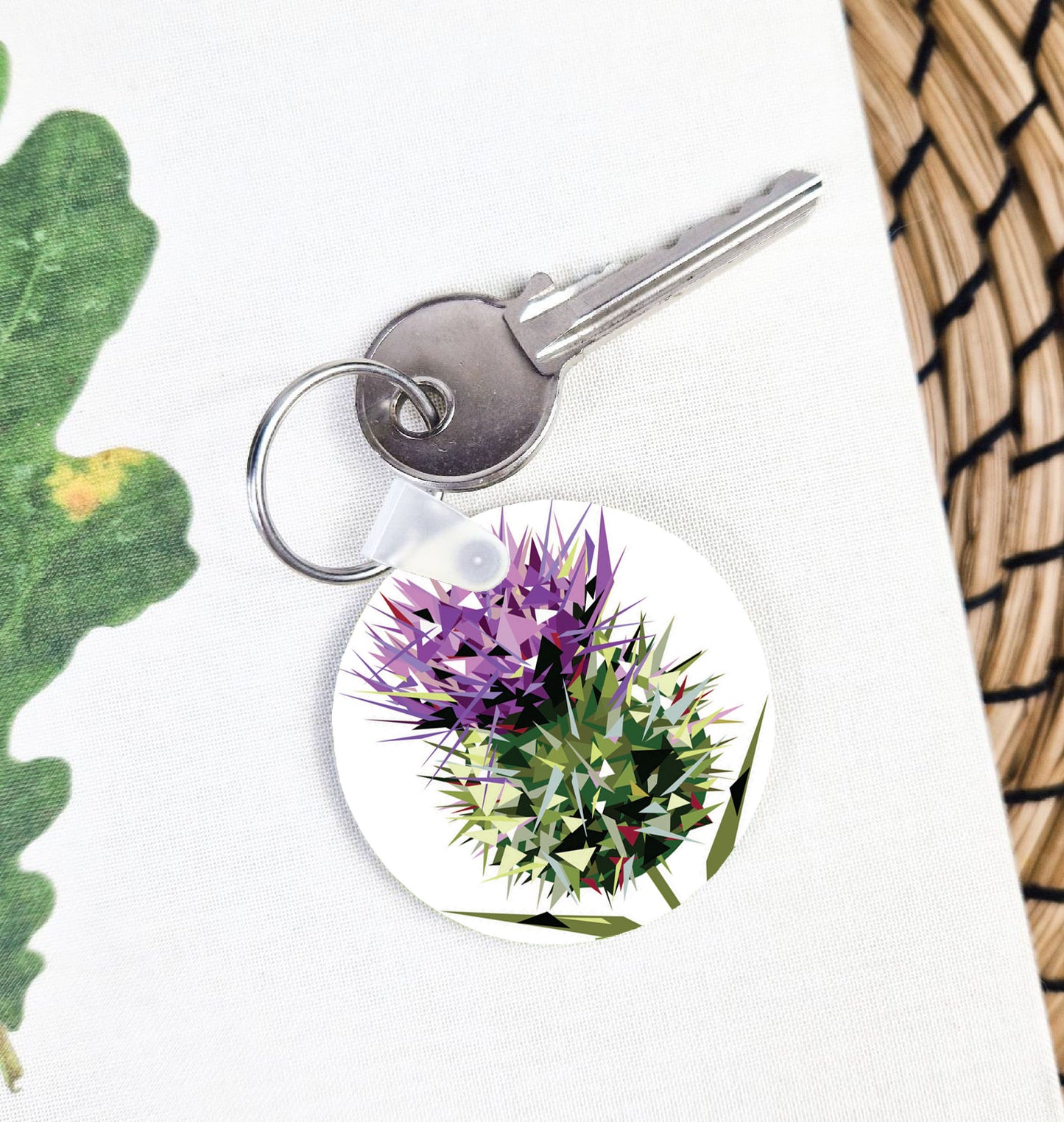 Spear thistle illustration | Keyring | Accessories
