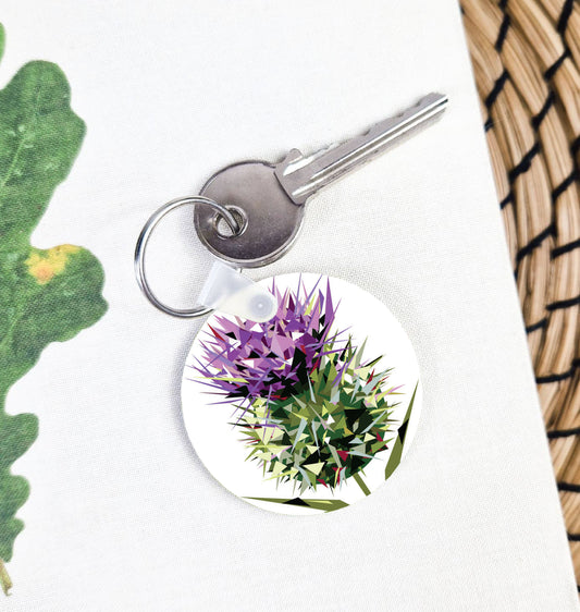 Spear thistle illustration | Keyring | Accessories