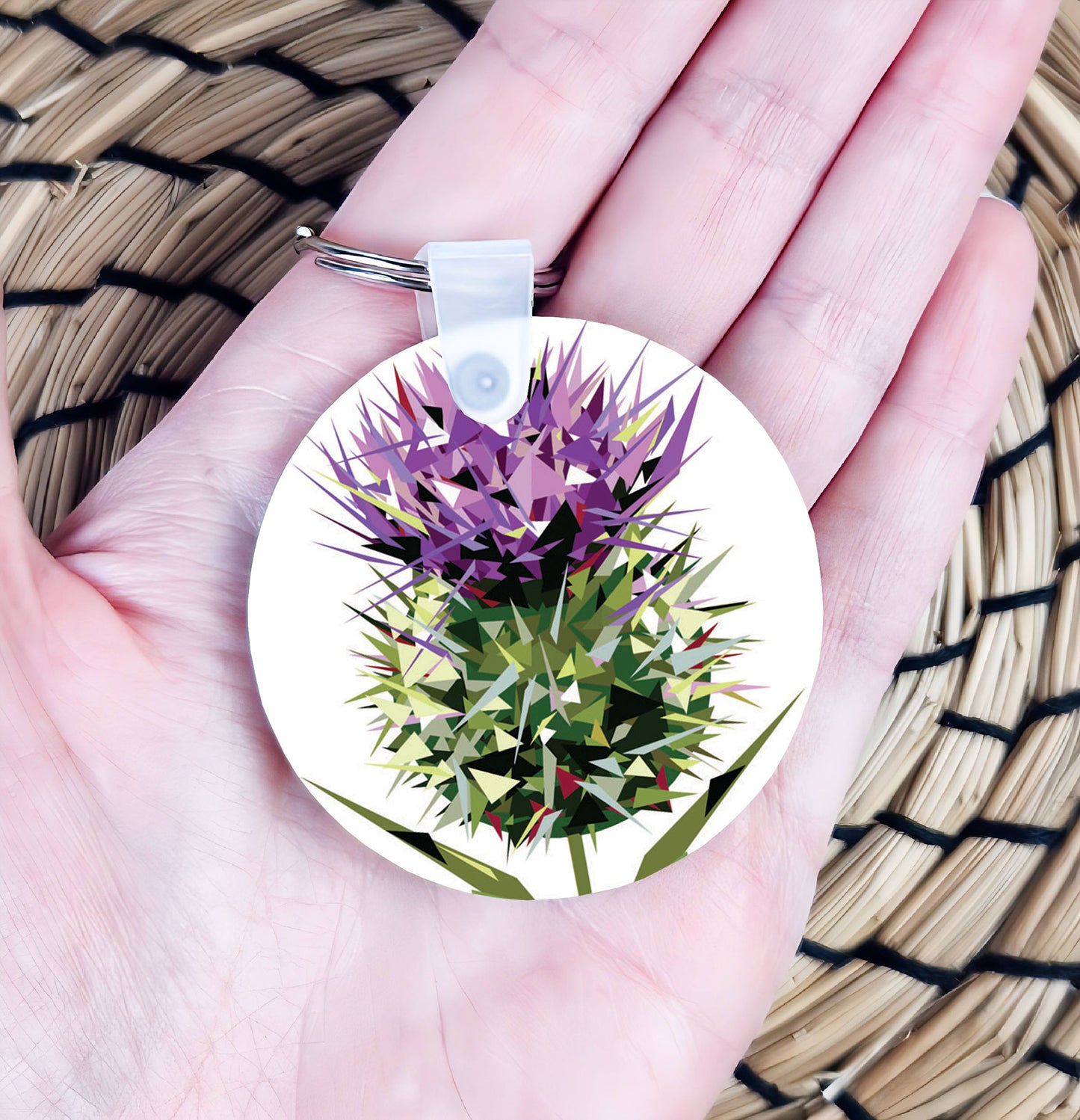 Spear thistle illustration | Keyring | Accessories