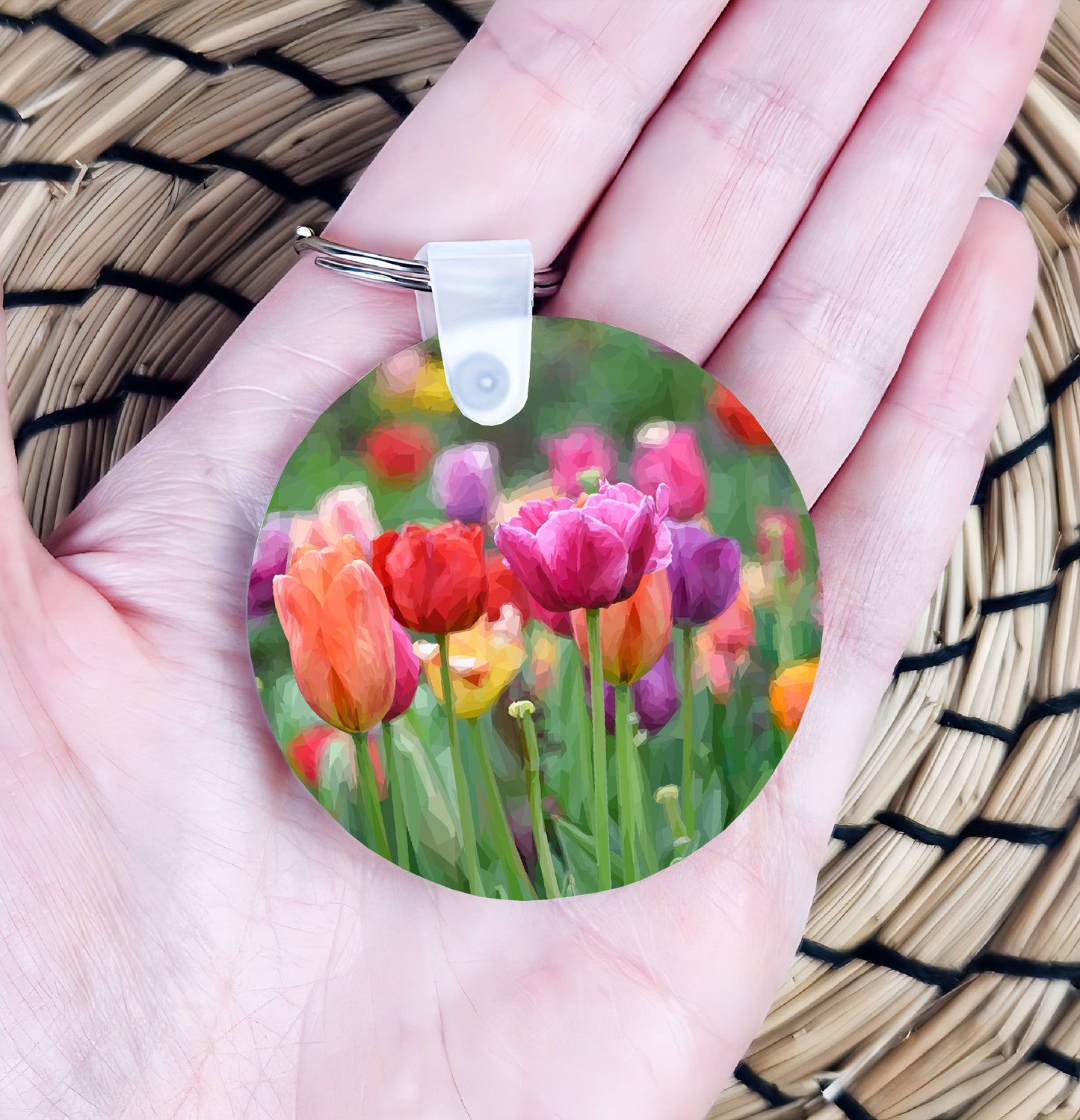 Tulip flowers illustration | Keyring | Accessories