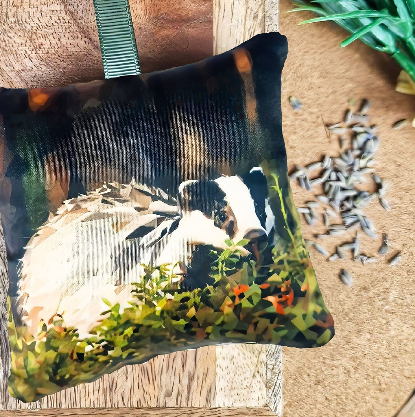 Handmade badger illustration sachet | English dried lavender | British woodlands