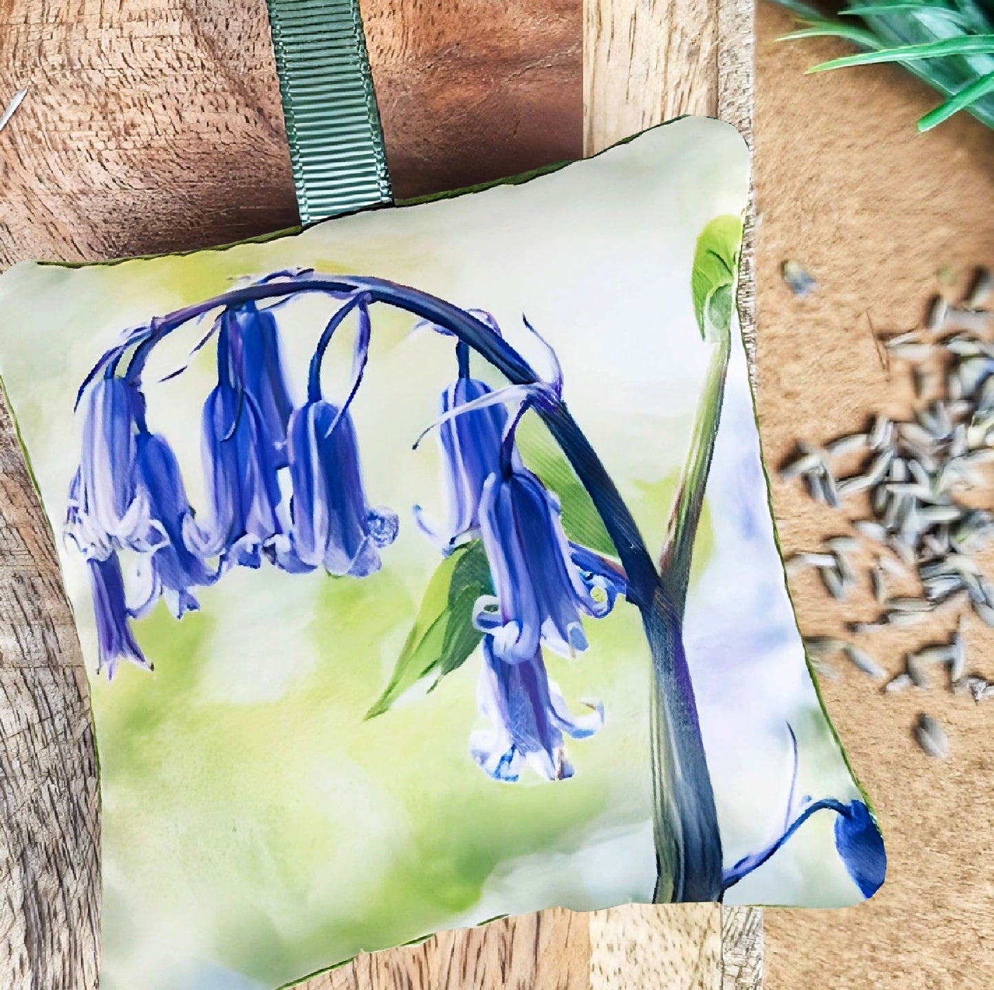 Handmade bluebell flower illustration sachet | English dried lavender | Scottish