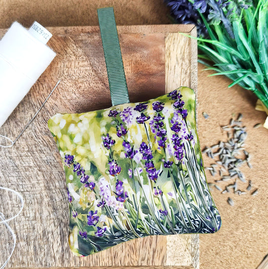 Handmade lavender flower illustration sachet | English dried lavender | Scent