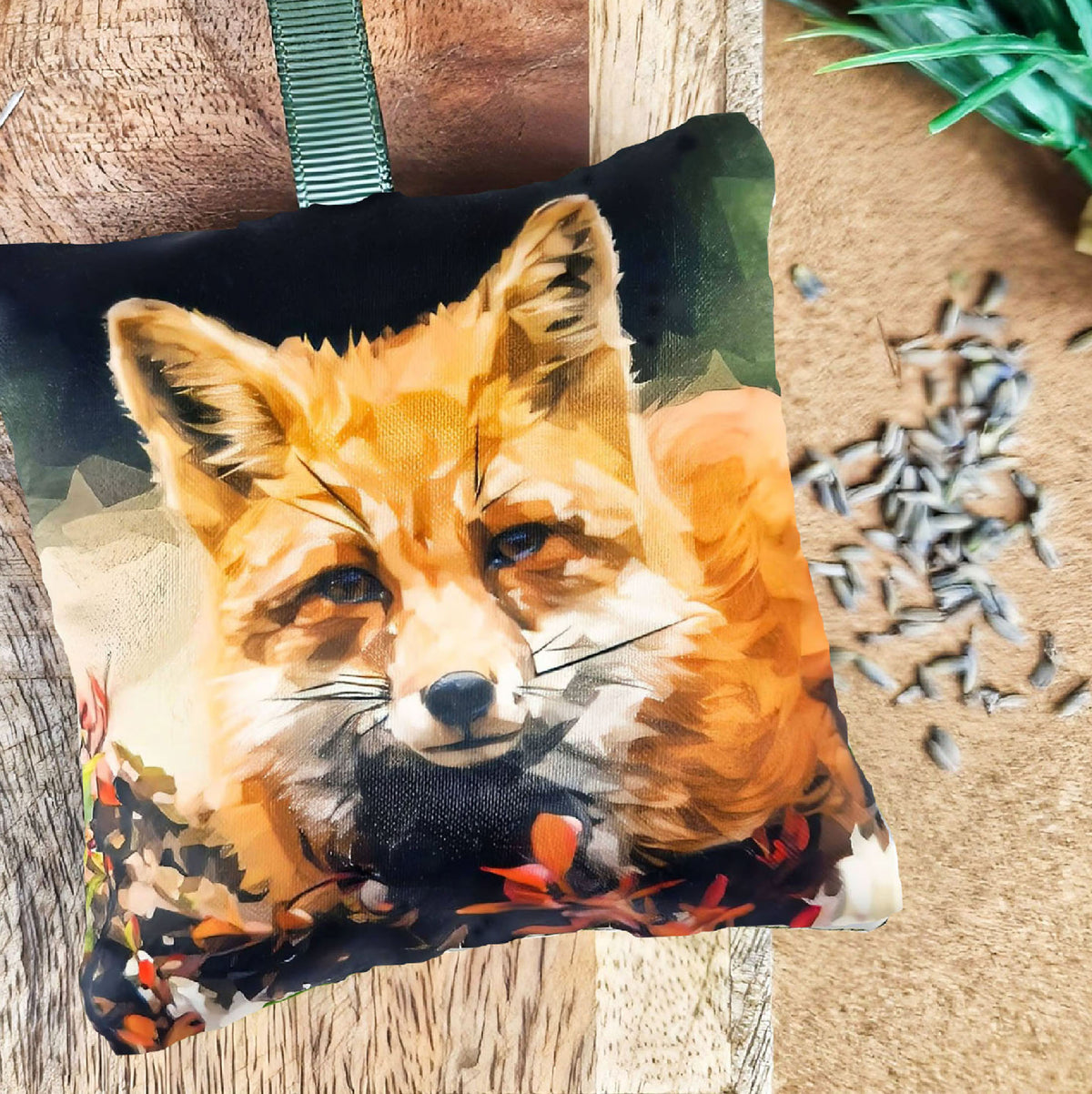 Handmade red fox illustration sachet | English dried lavender | British woodlands