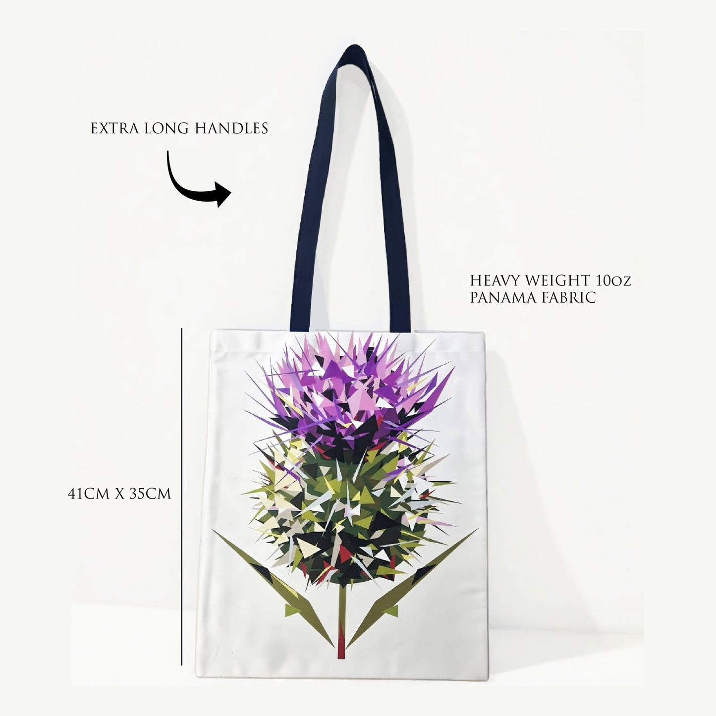 Spear thistle illustration | Heavyweight cotton tote bag | Scottish