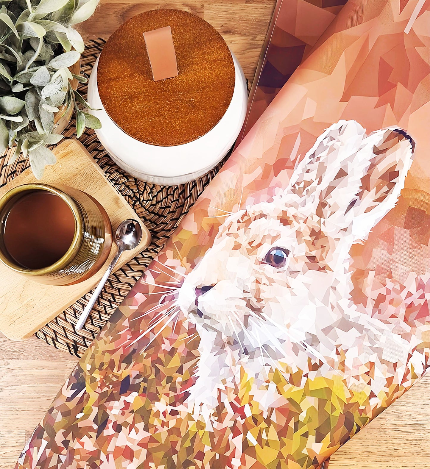 Mountain hare tea towel | 100% cotton | Scottish wildlife design