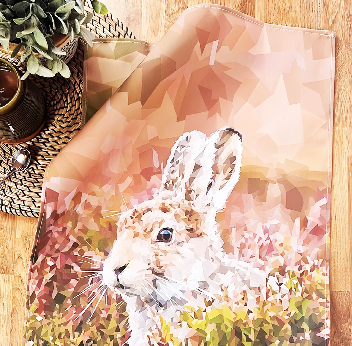 Mountain hare tea towel | 100% cotton | Scottish wildlife design