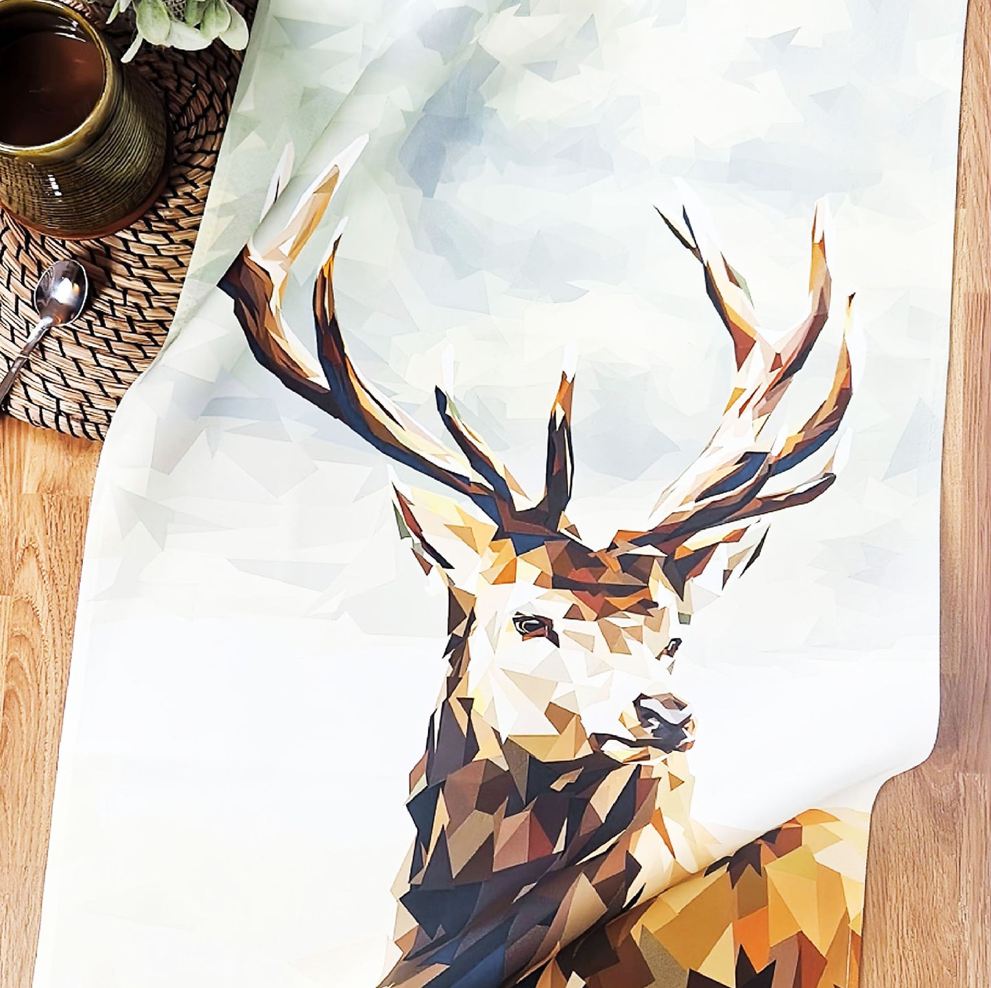 Red stag tea towel | 100% cotton | Scottish highlands design