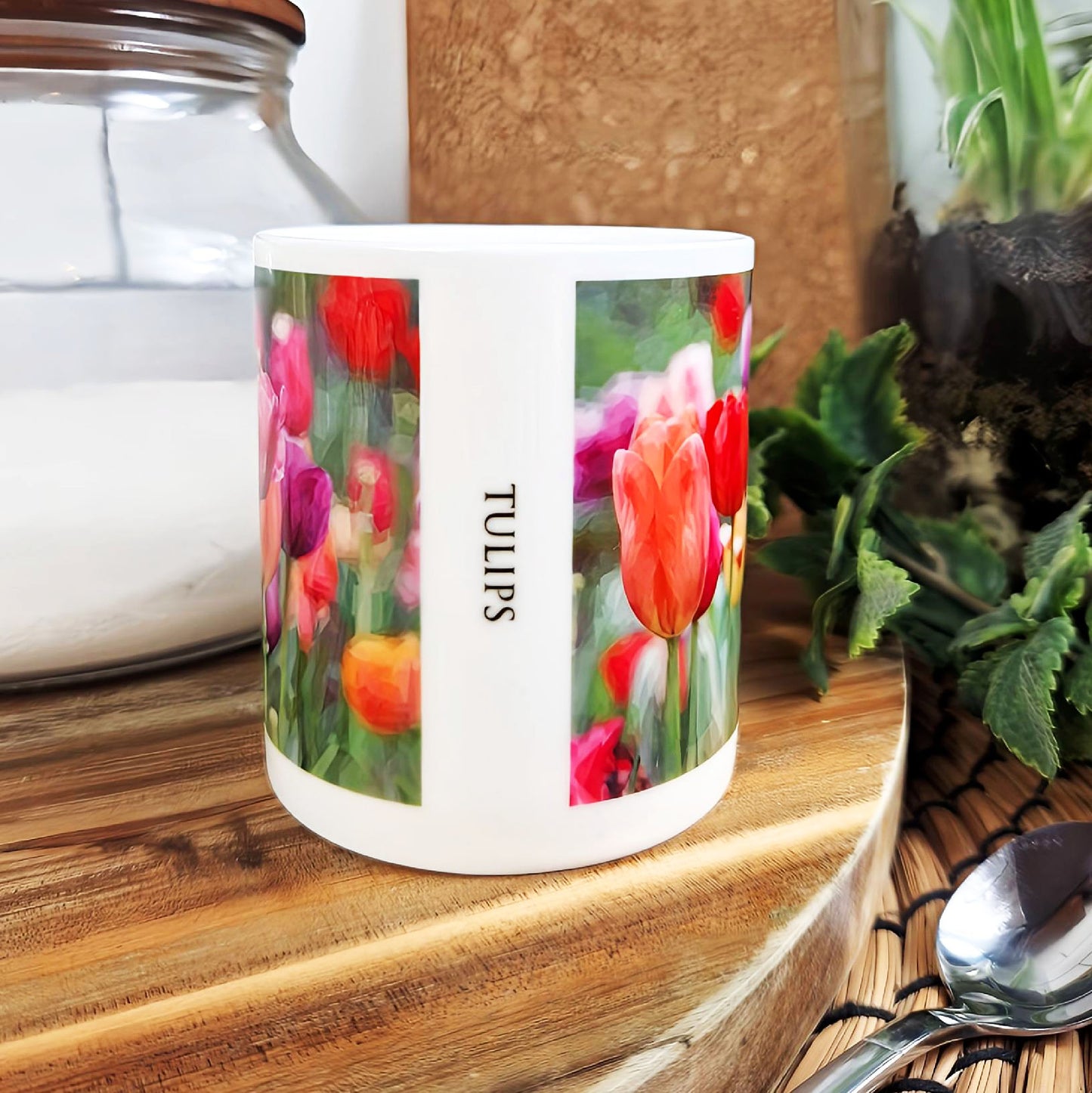 Tulip flowers illustration | Bone China mug | British flowers