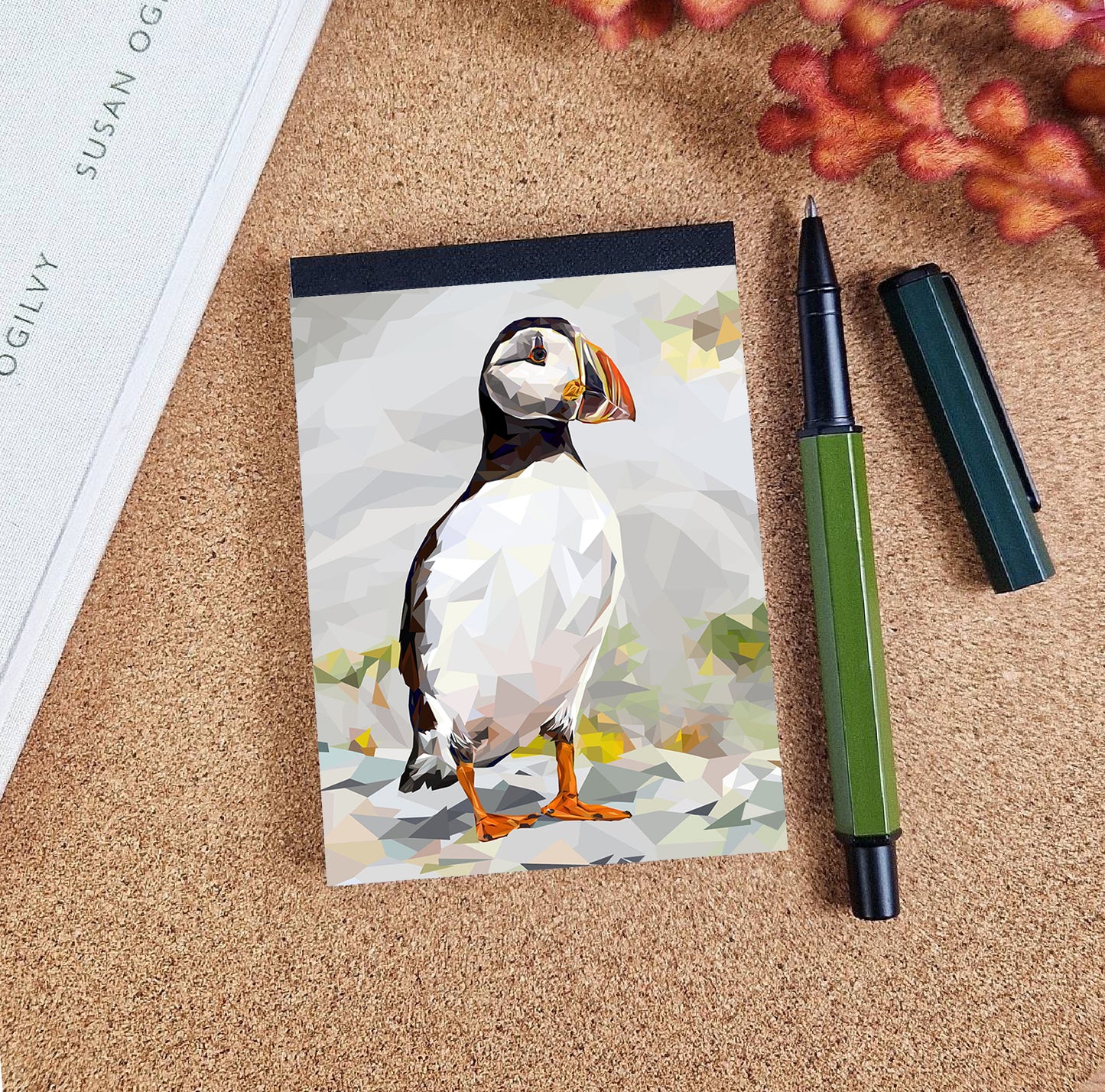 Atlantic puffin bird illustration | A7 mini notebook | Scottish