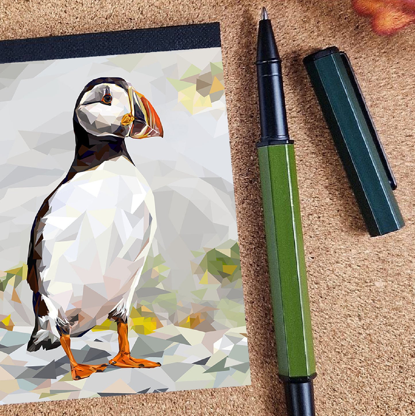 Atlantic puffin bird illustration | A7 mini notebook | Scottish