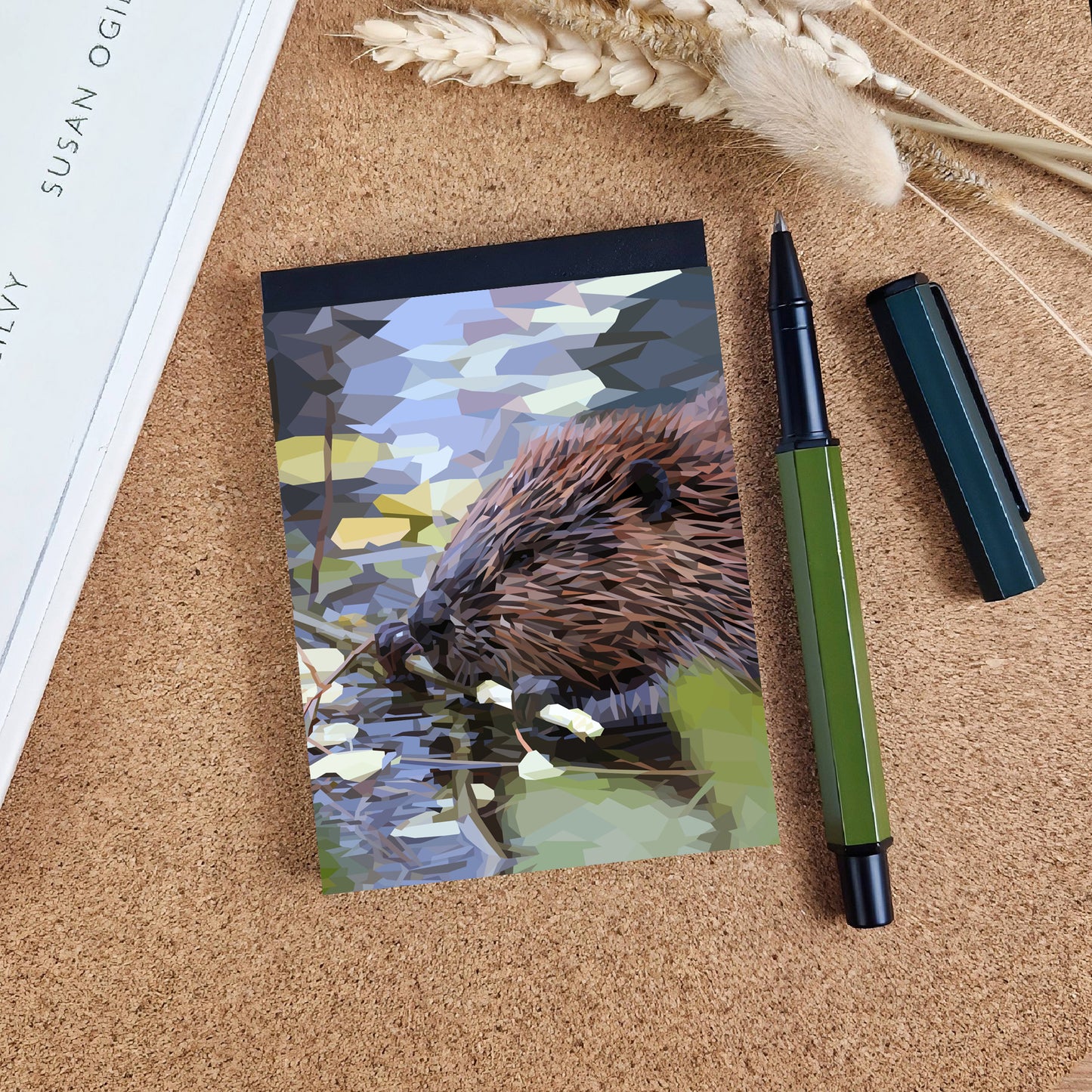 Beaver illustration | A7 mini notebook | British wildlife