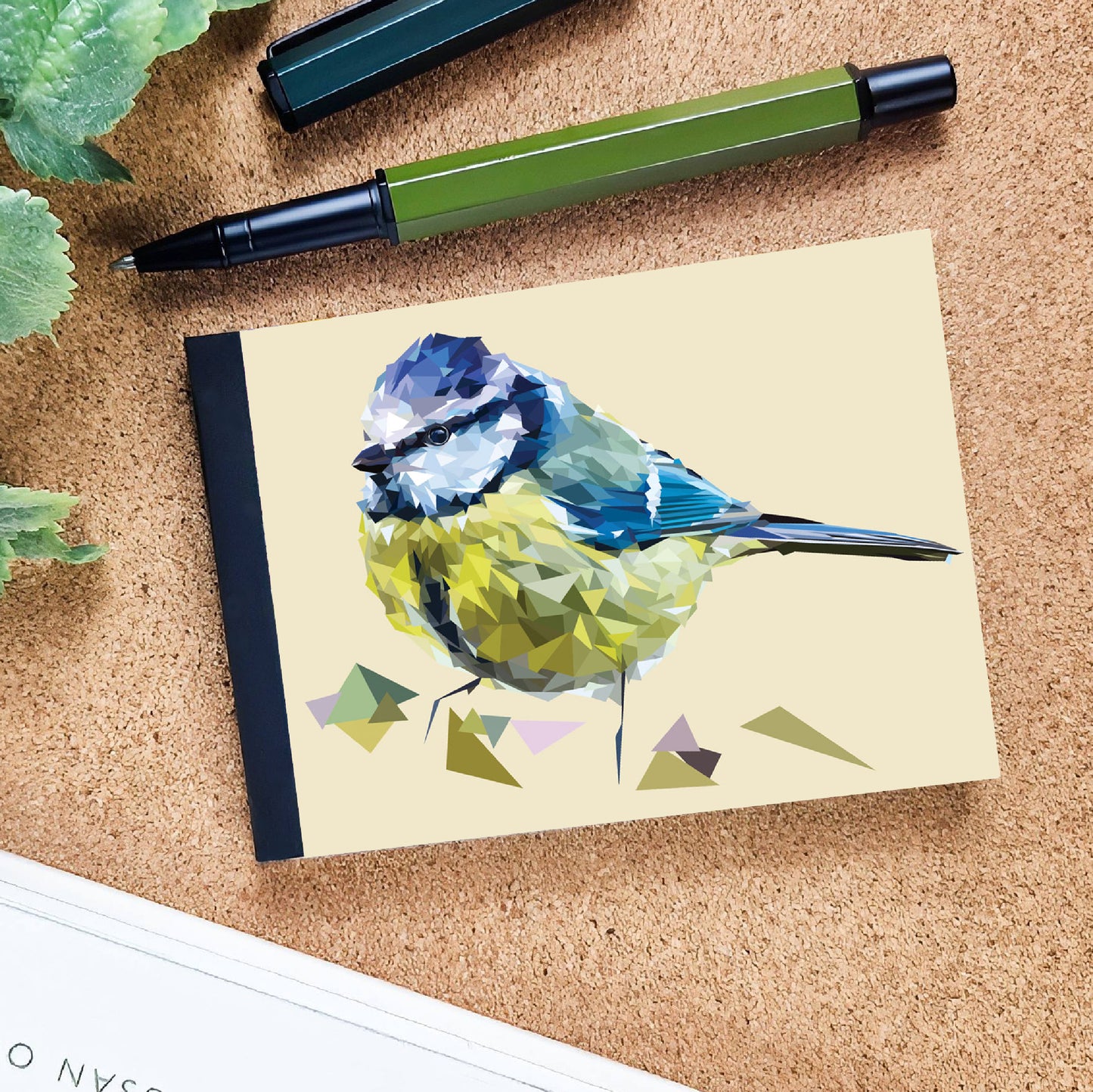 Blue tit bird illustration | A7 mini notebook
