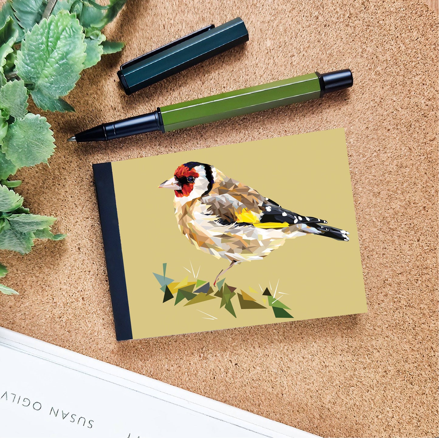 Goldfinch bird illustration | A7 mini notebook