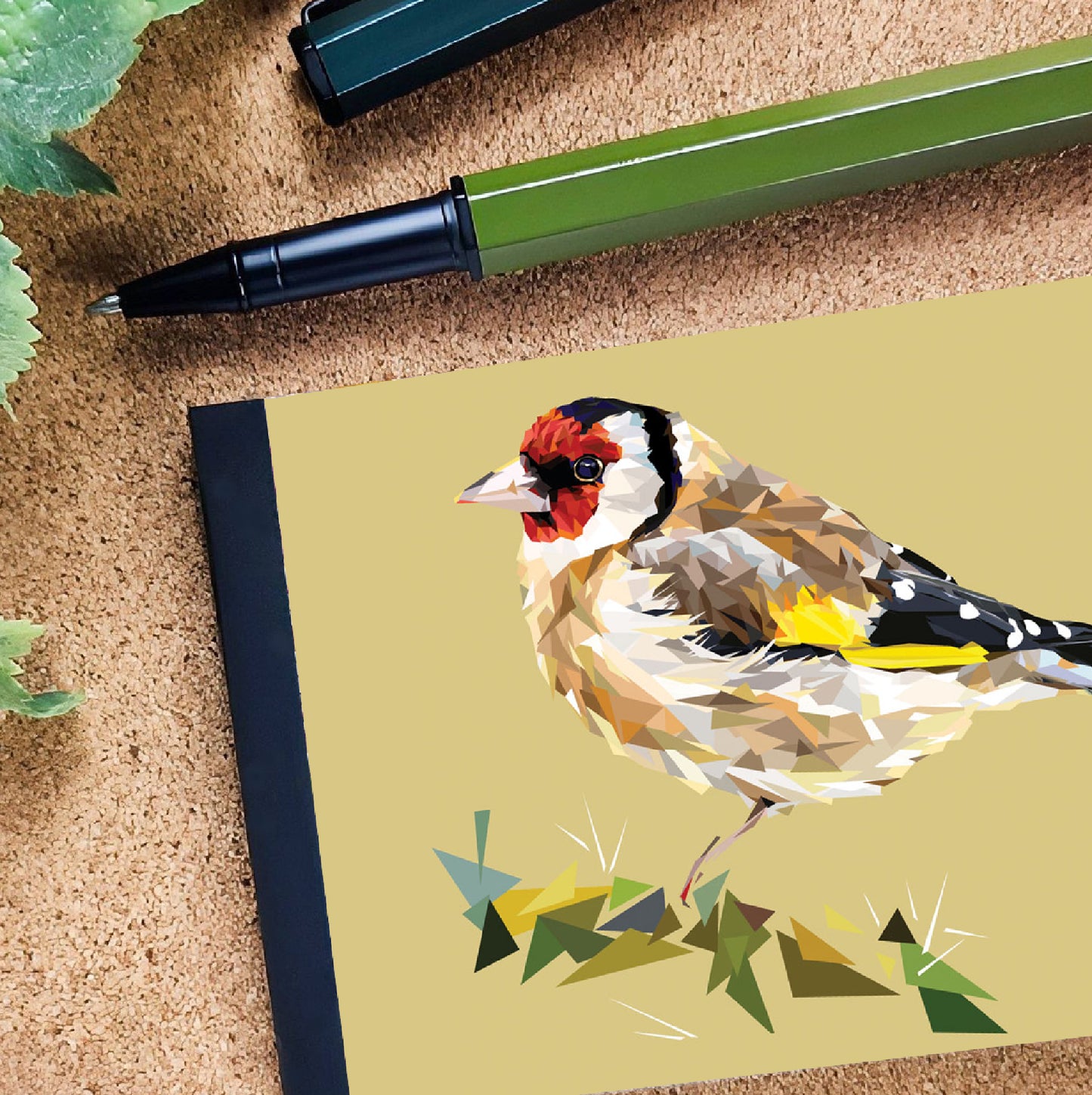 Goldfinch bird illustration | A7 mini notebook