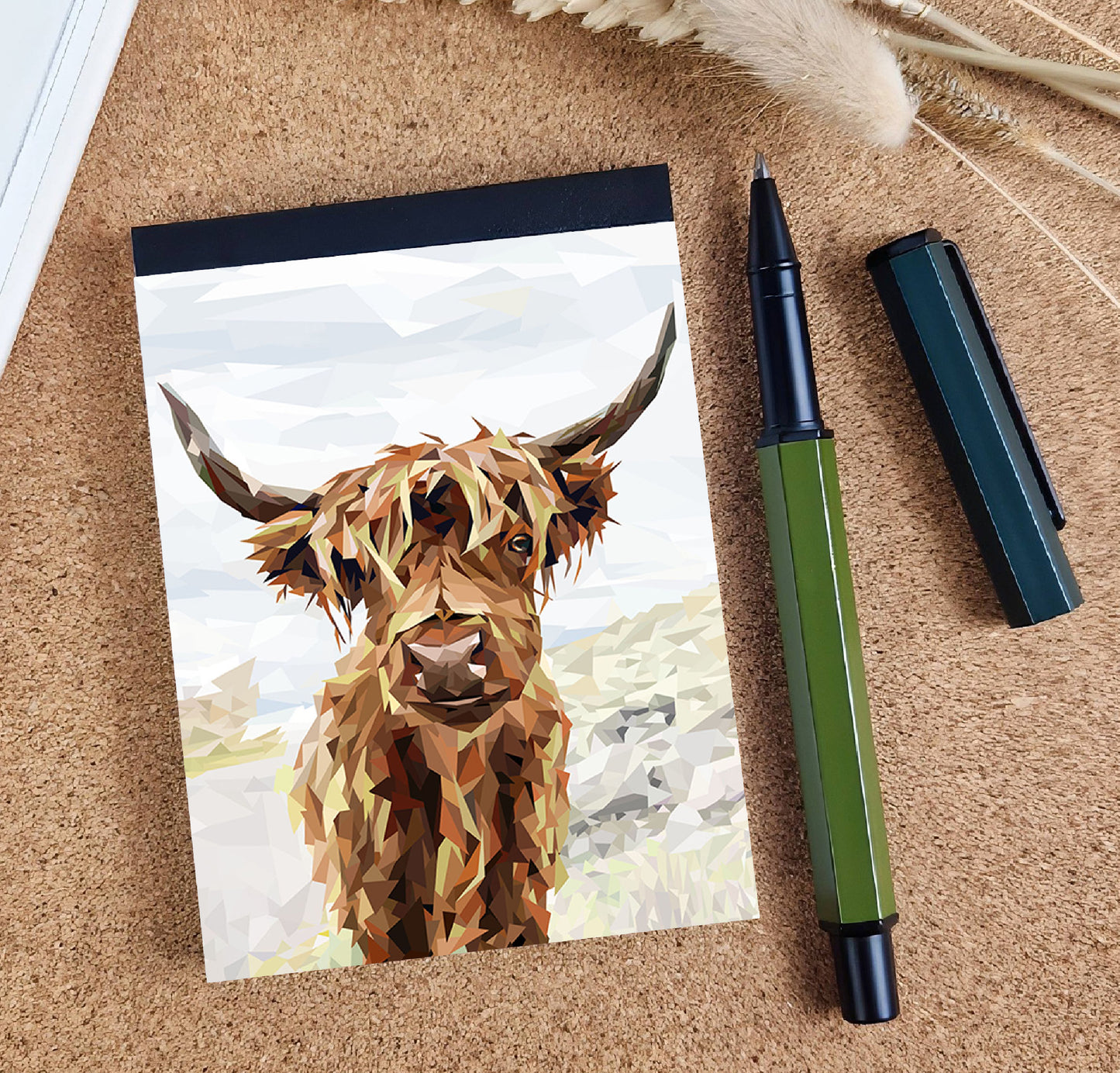 Highland cow illustration | A7 mini notebook | Scottish *BESTSELLER