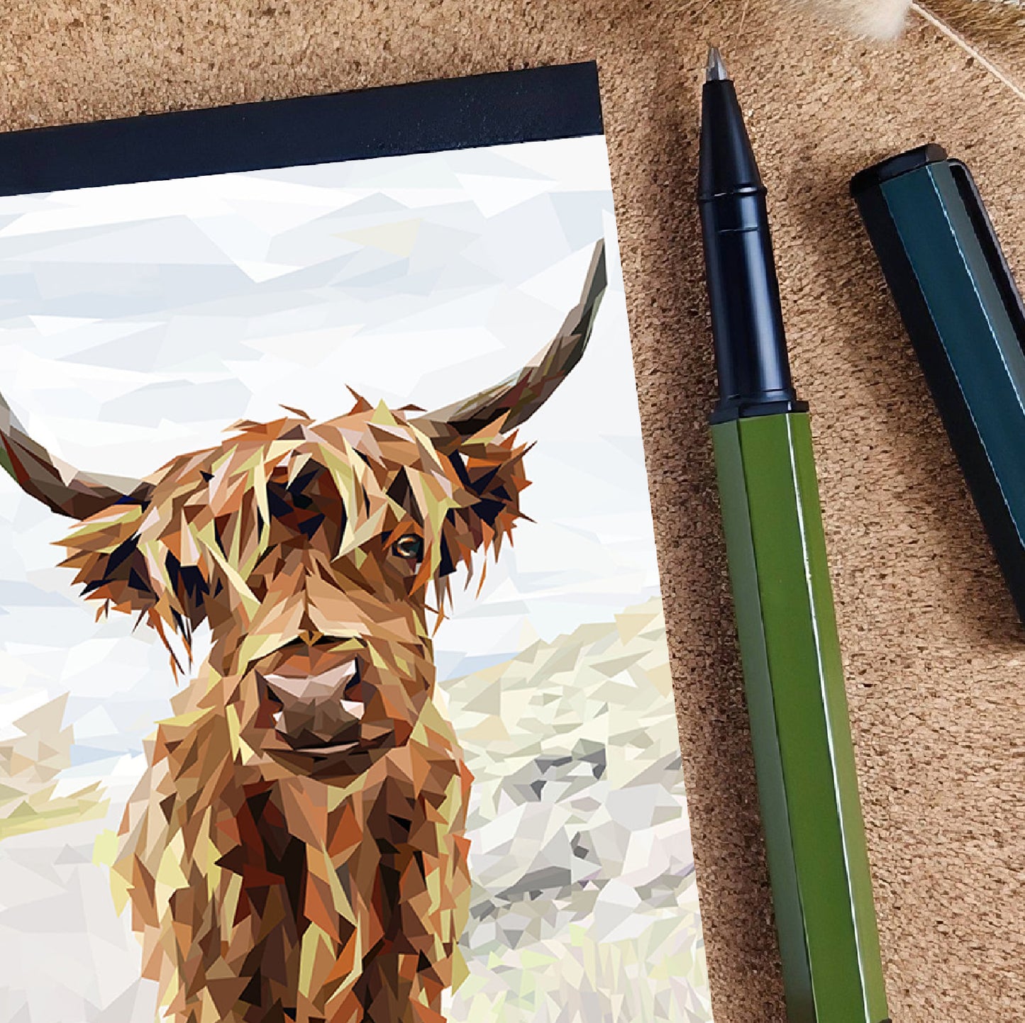Highland cow illustration | A7 mini notebook | Scottish *BESTSELLER