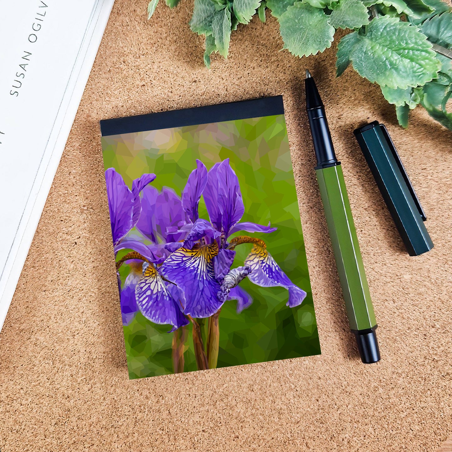 Iris flower illustration | A7 mini notebook | Botanical