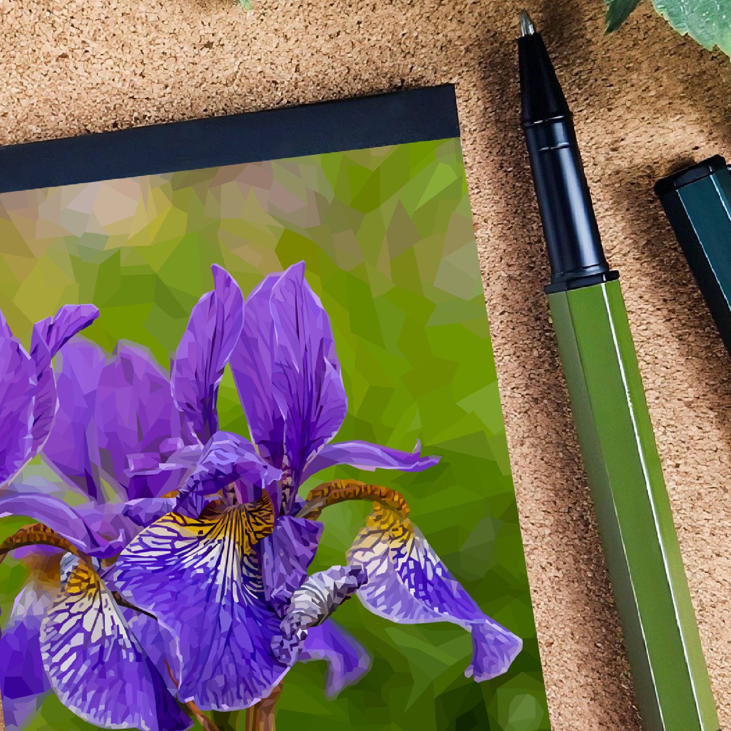 Iris flower illustration | A7 mini notebook | Botanical