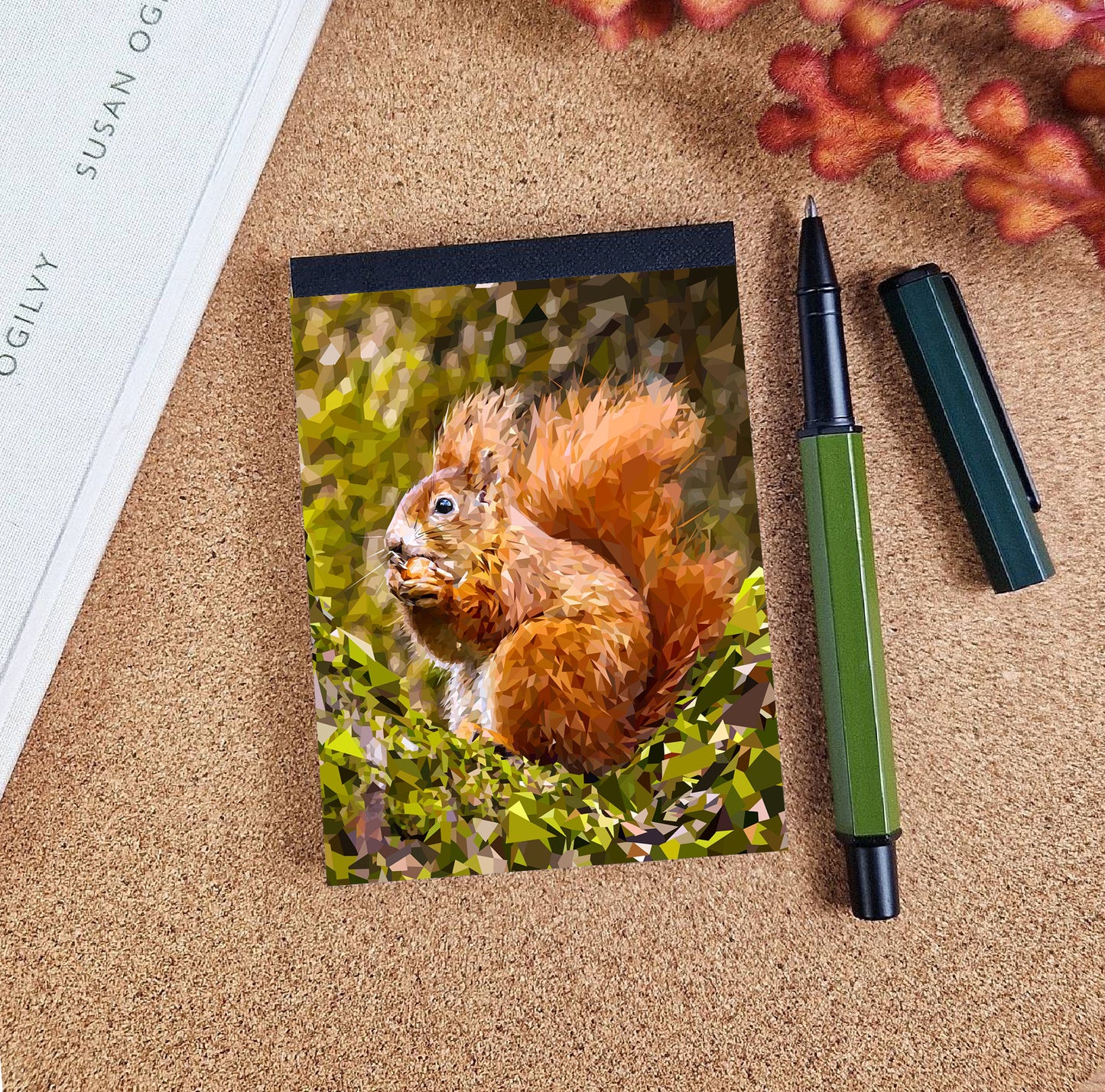 Red squirrel illustration | A7 mini notebook *NEW
