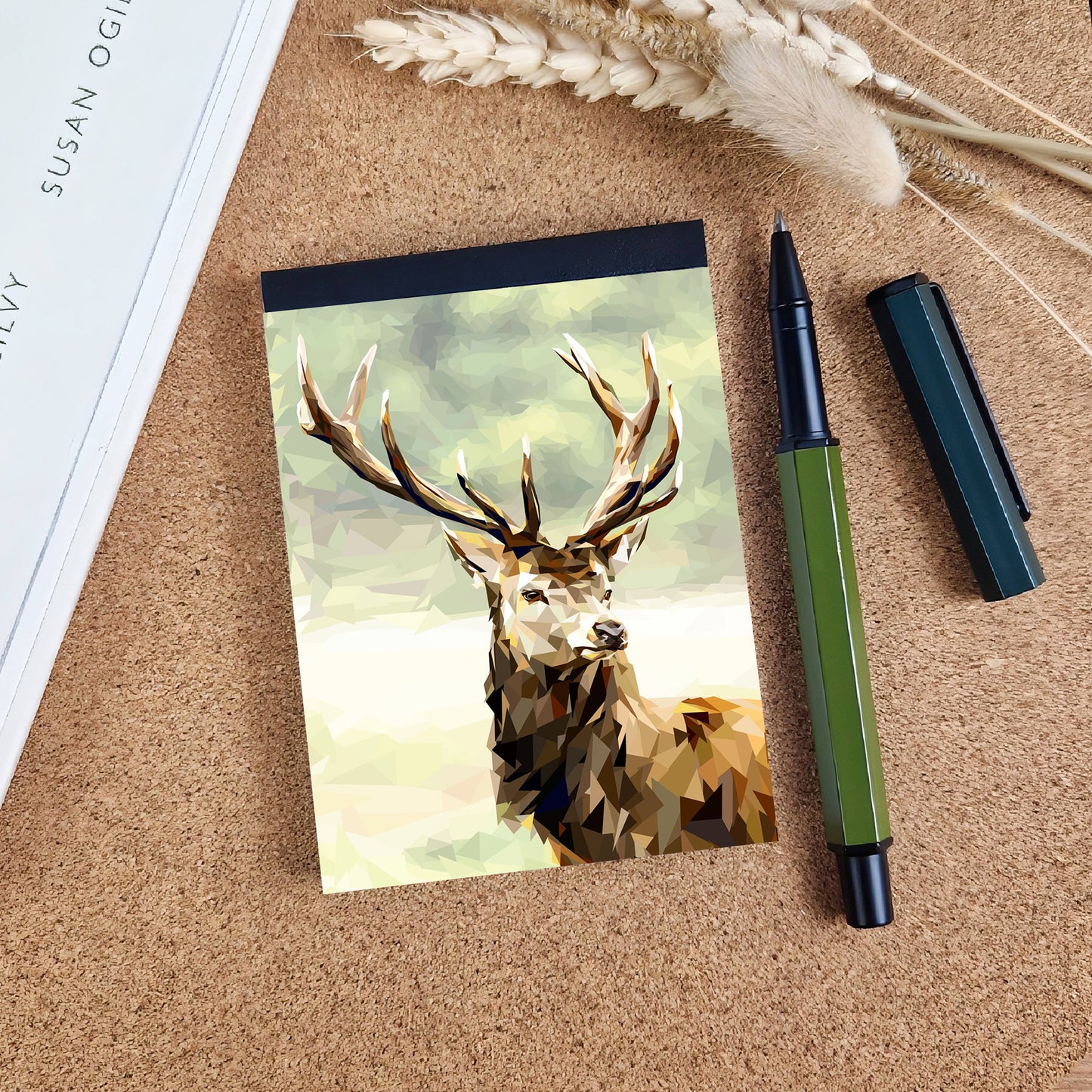 Red stag illustration | A7 mini notebook | Scottish