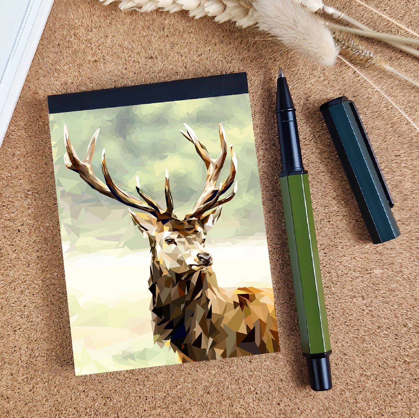 Red stag illustration | A7 mini notebook | Scottish