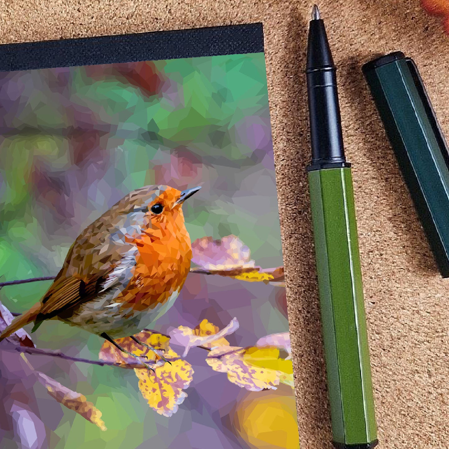 Robin redbreast bird illustration | A7 mini notebook *NEW